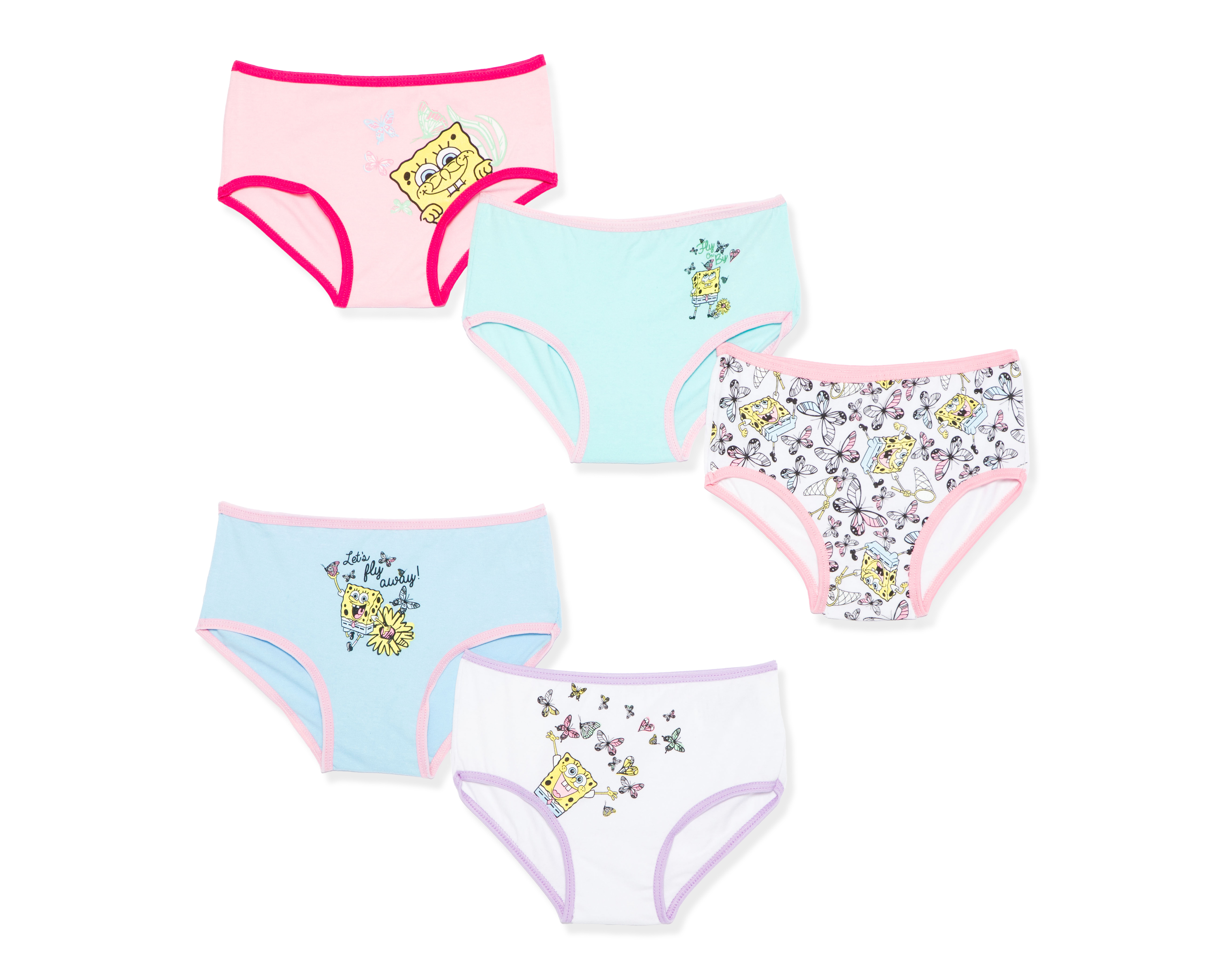 Foto 1 | Foto 1 | Pantaletas Bob Esponja para Niña 5 Piezas