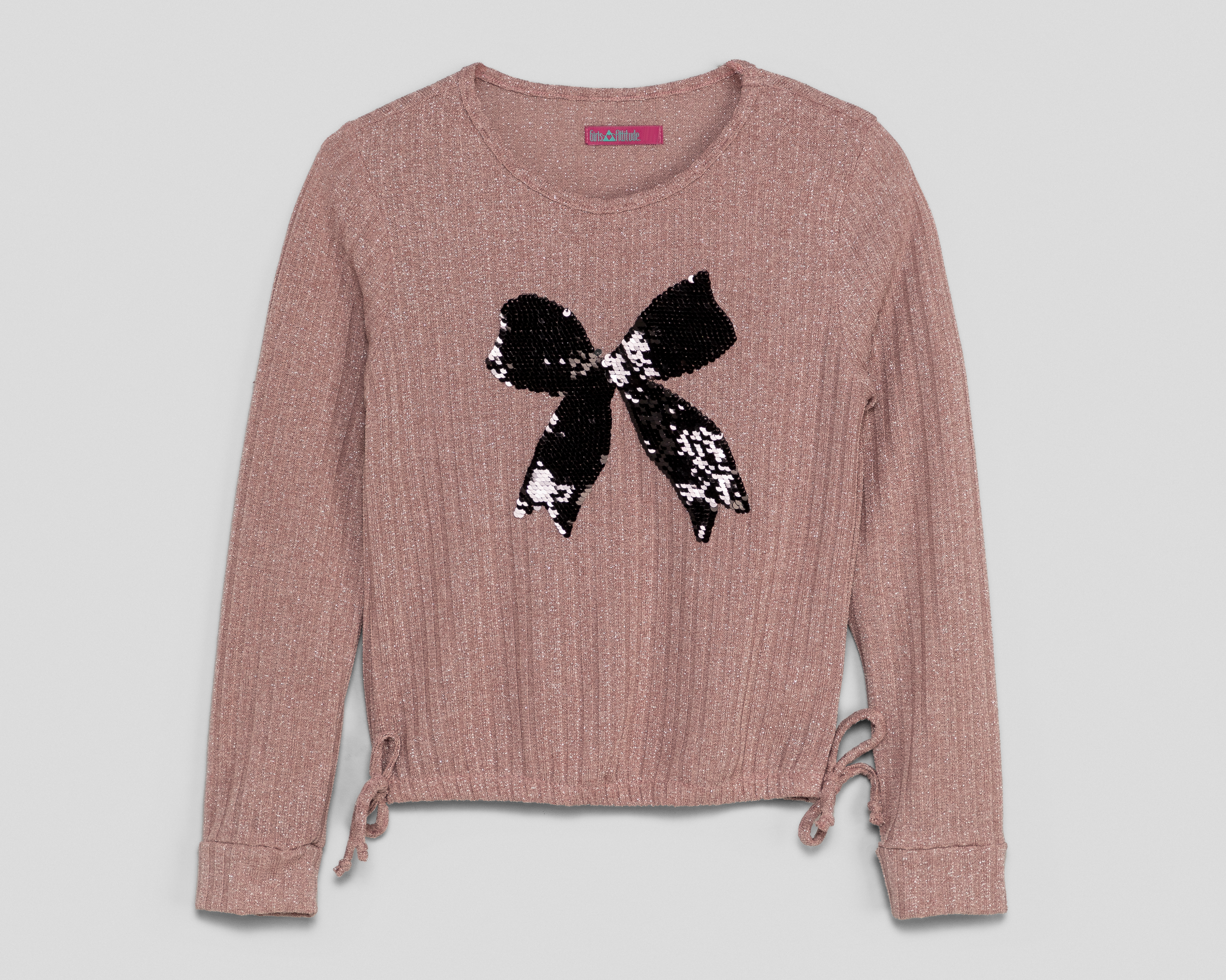 Playera de Cuello Redondo Rosa Girls Atttitude para Niña