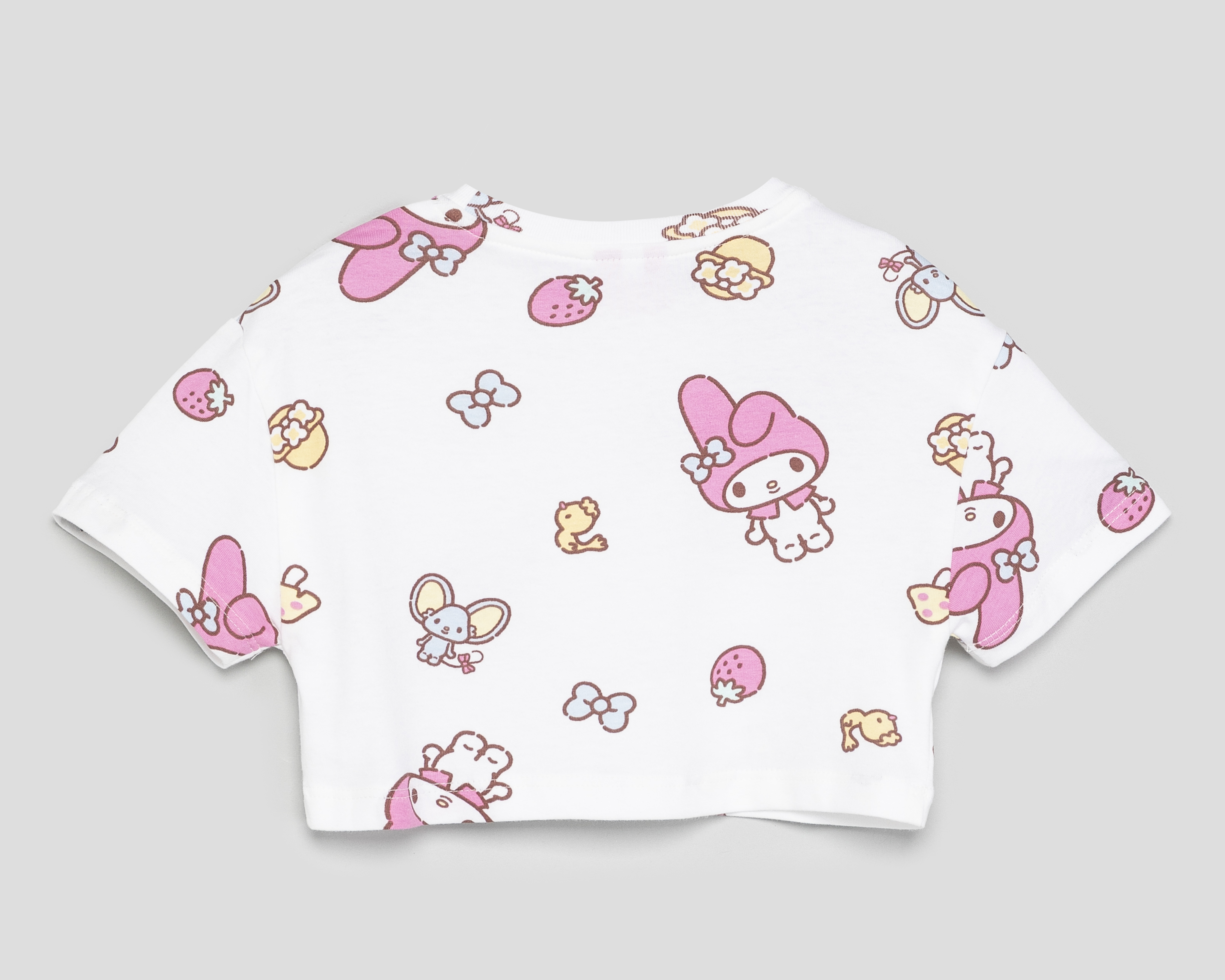 Foto 3 pulgar | Foto 2 | Crop Top de Cuello Redondo Blanco Hello Kitty para Niña
