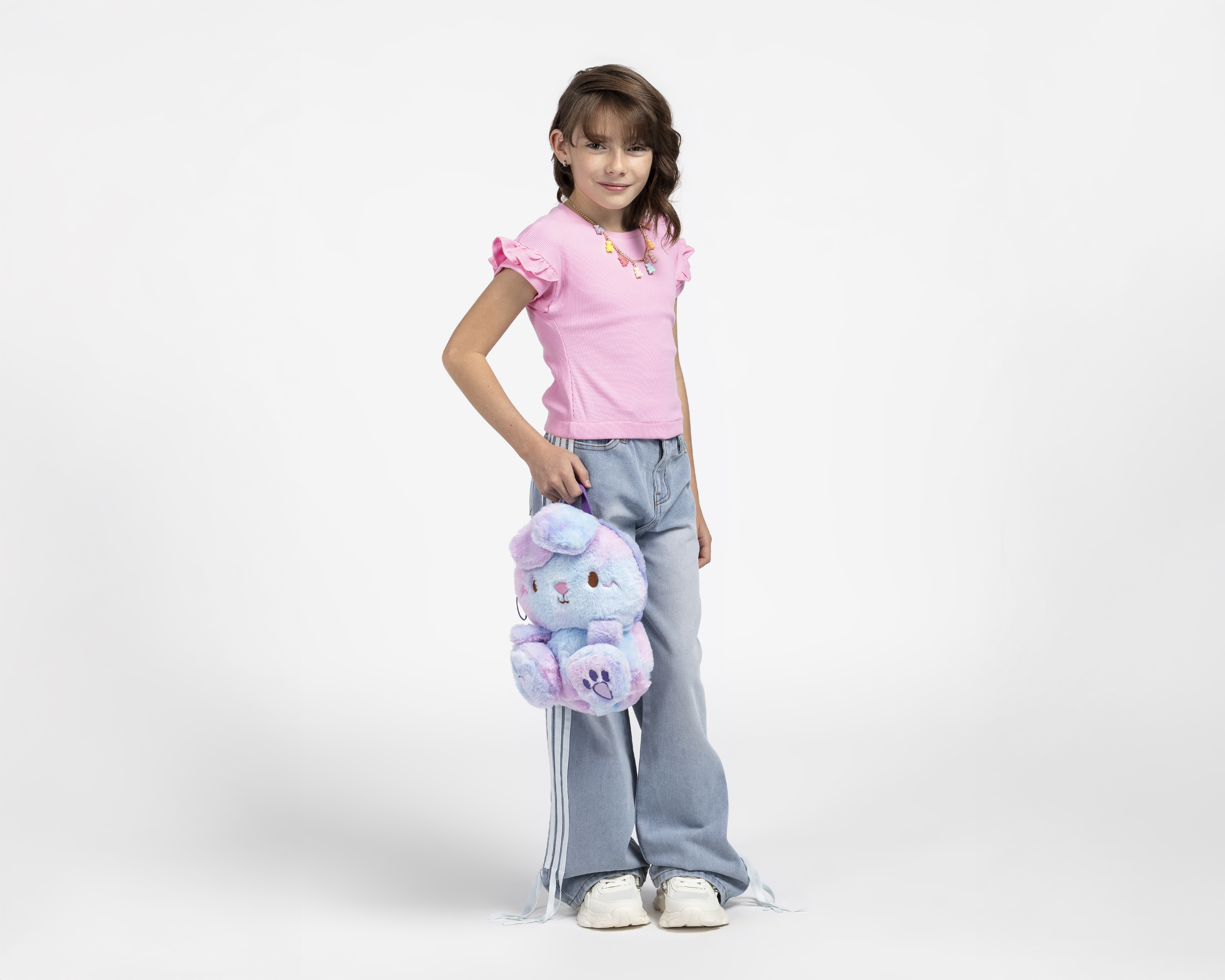 Foto 4 pulgar | Foto 3 | Playera de Cuello Redondo Rosa Girls Attitude para Niña