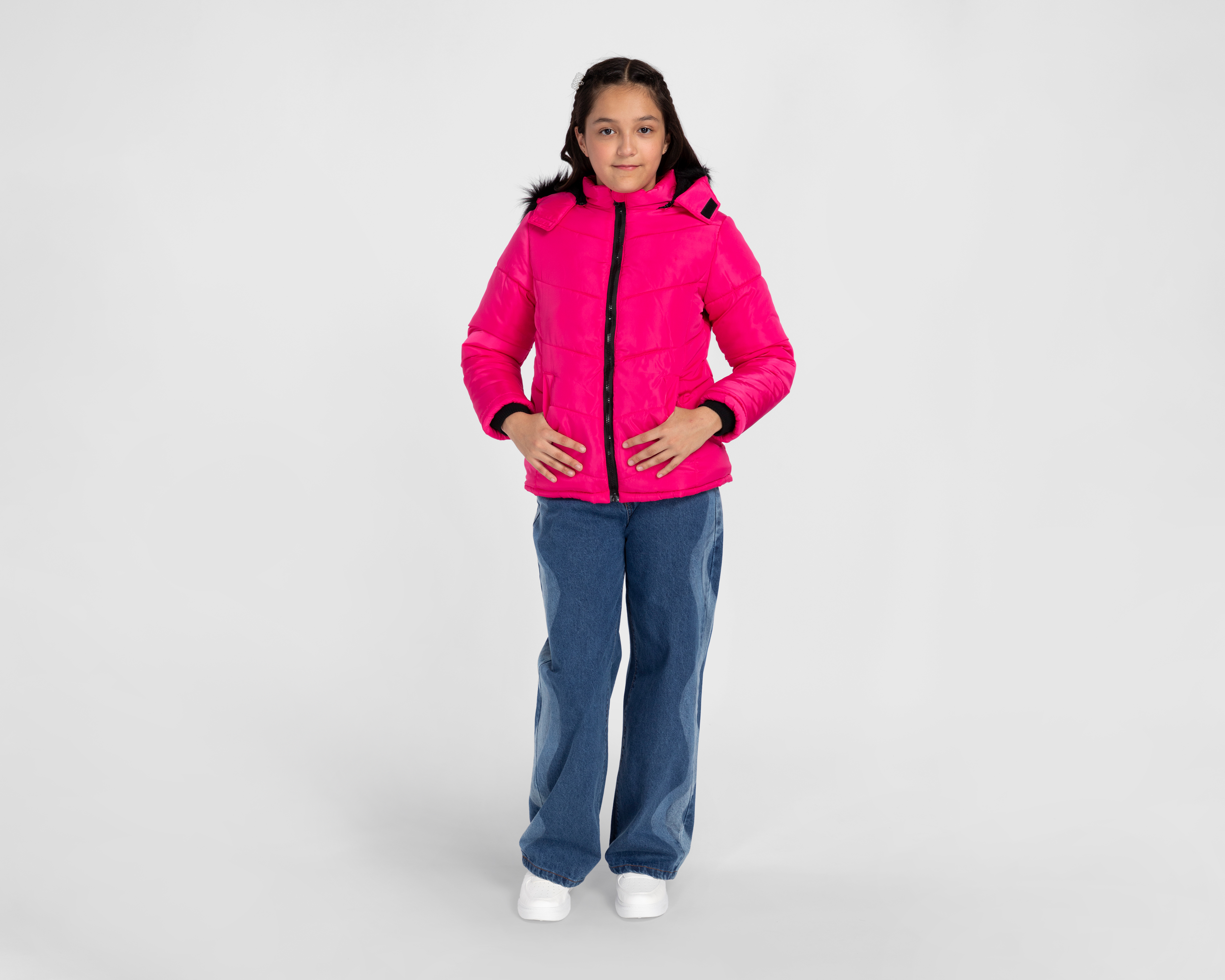 Foto 3 pulgar | Foto 2 | Chamarra Girls Attitude con Gorro para Niña