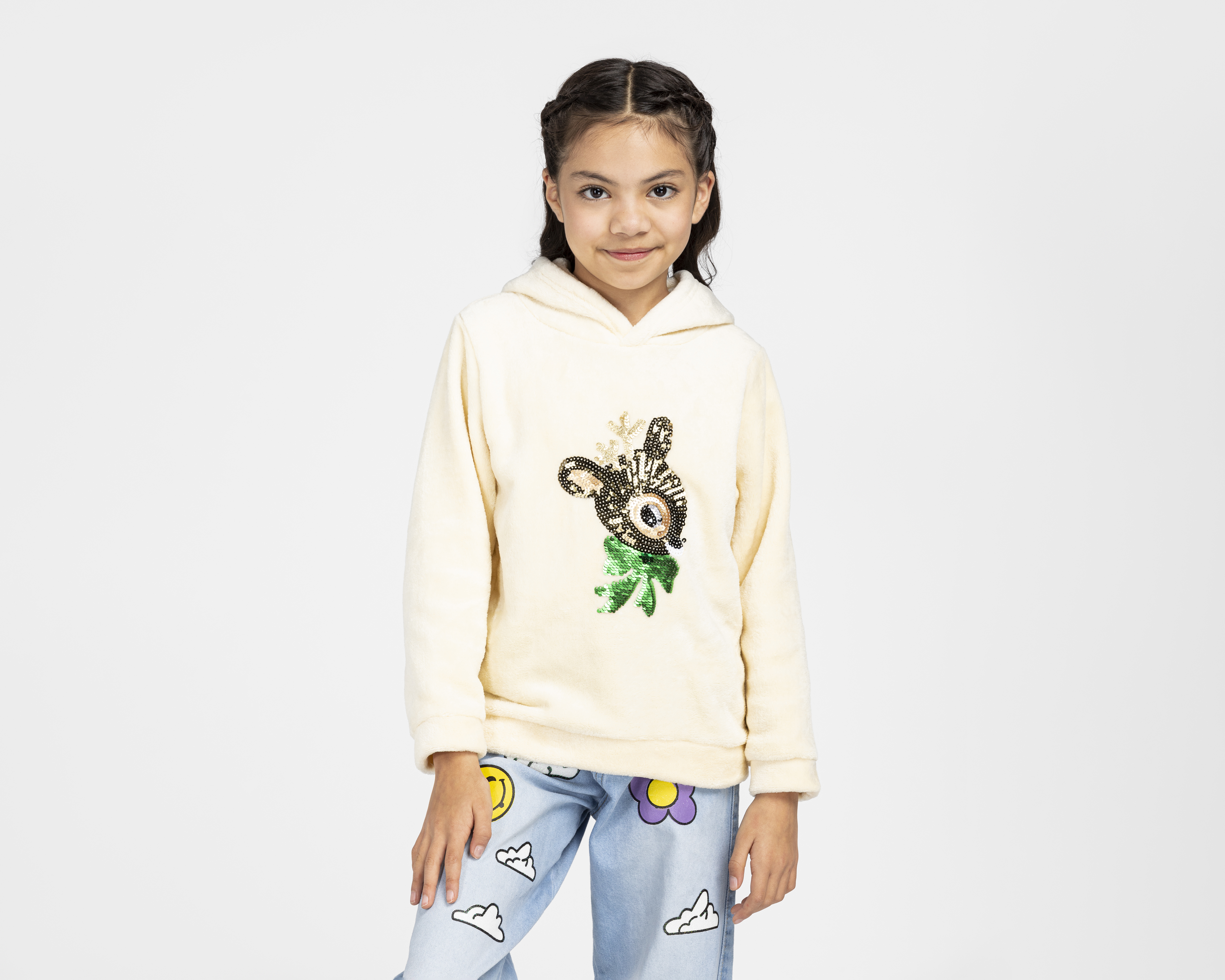 Foto 2 pulgar | Foto 1 | Sudadera Refill con Gorro para Niña