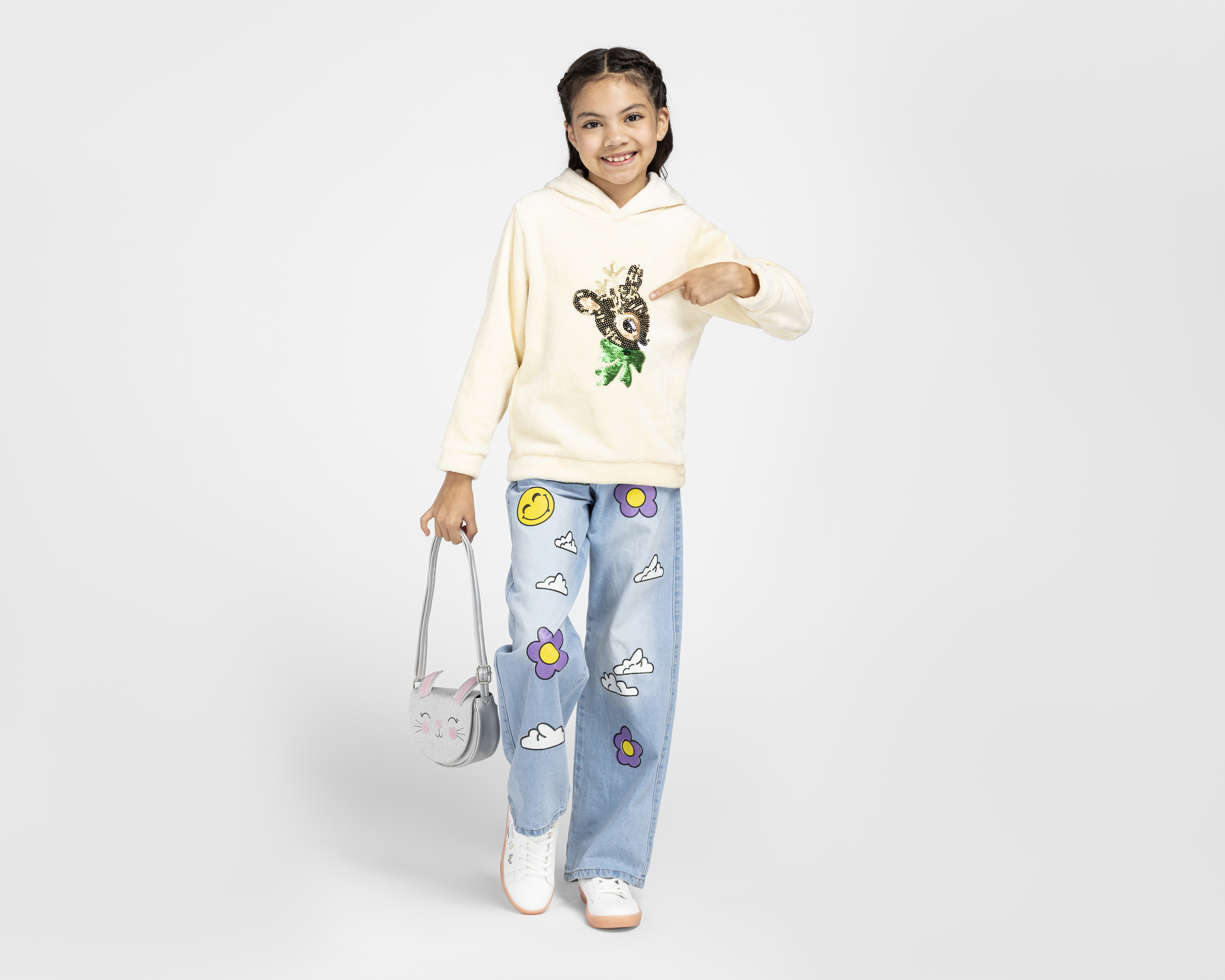 Foto 4 pulgar | Foto 3 | Sudadera Refill con Gorro para Niña