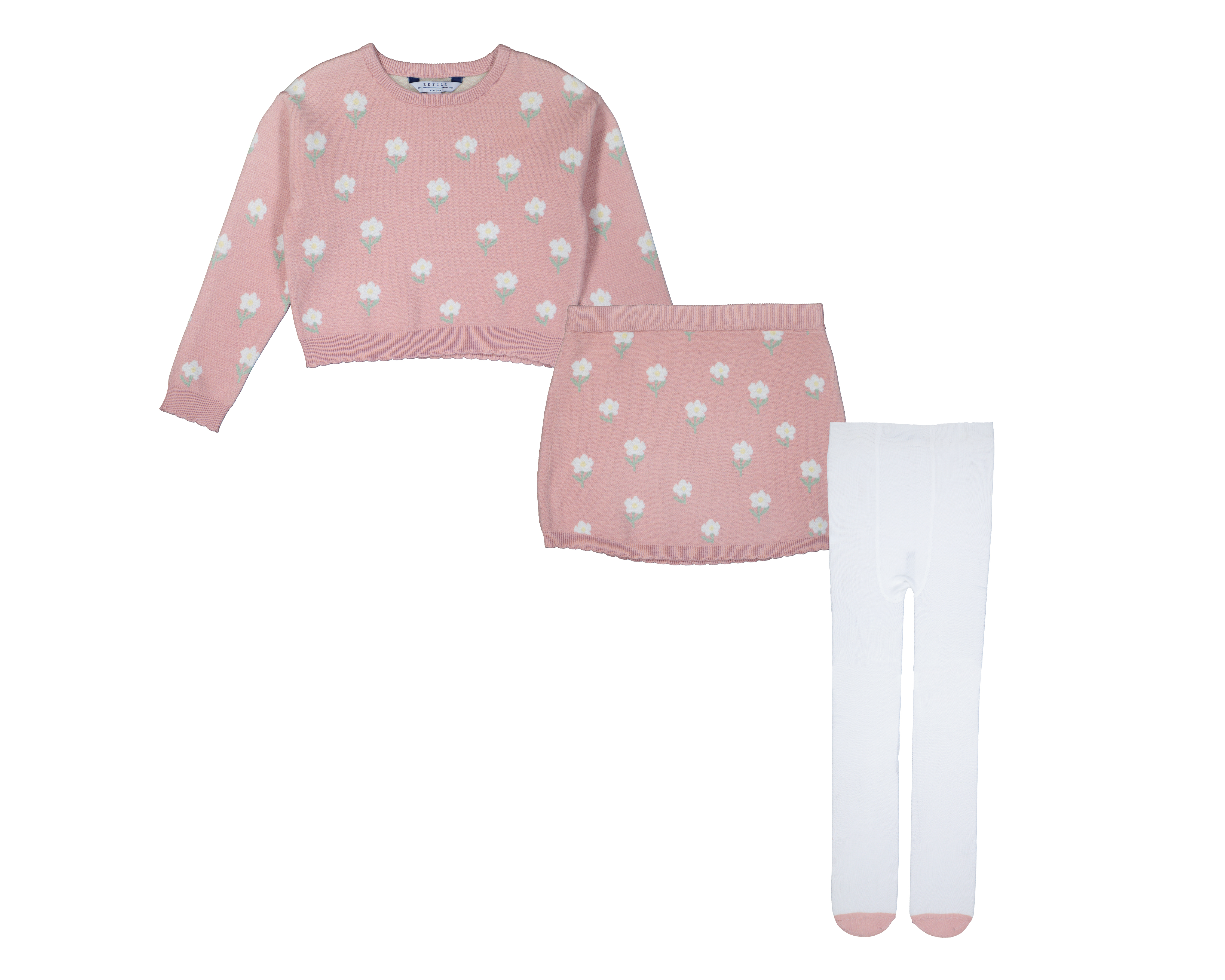 Conjunto con Falda Refill para Niña 3 Piezas
