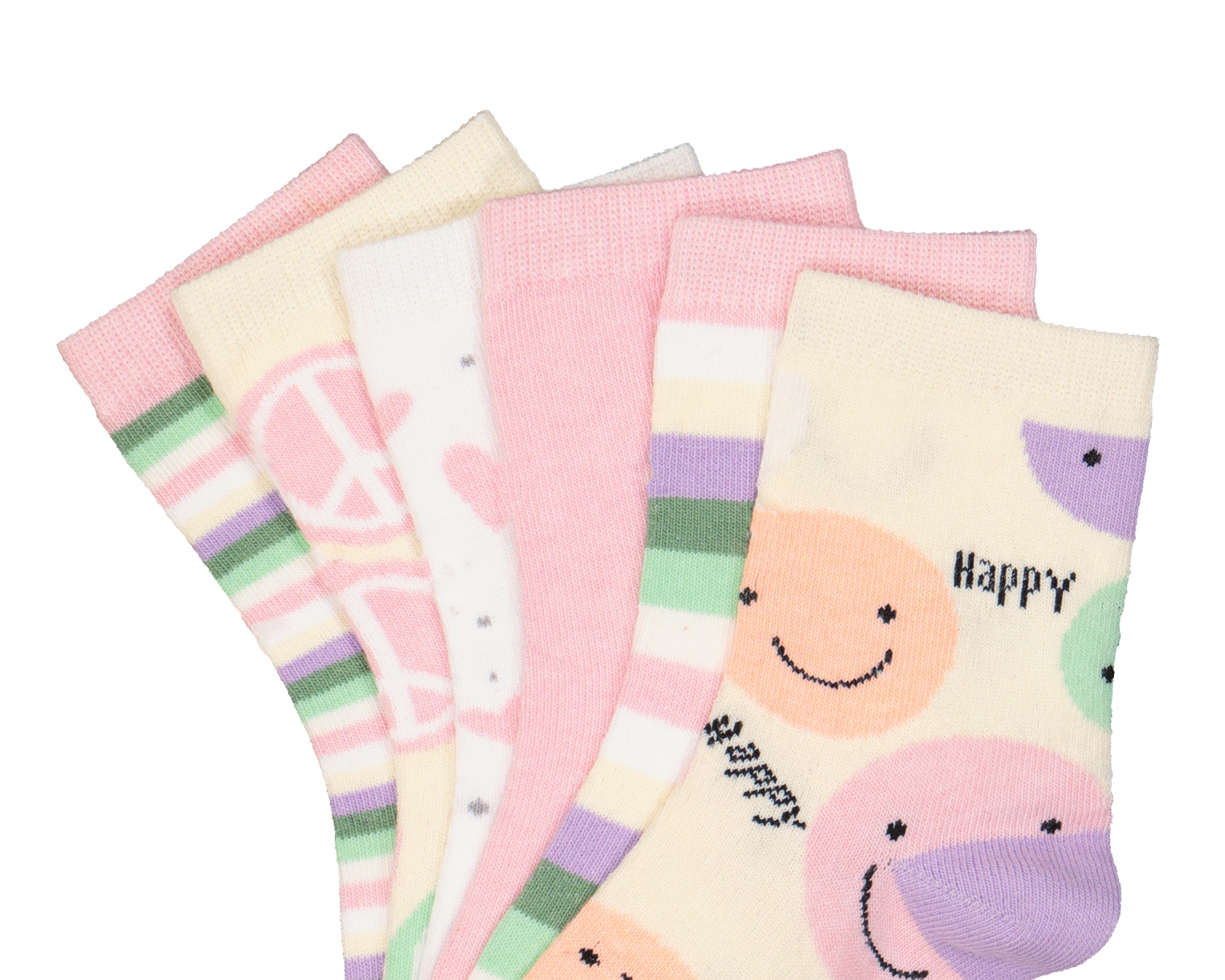 Foto 3 pulgar | Foto 2 | Calcetas Tobilleras Girls Attitude para Niña 6 Pares