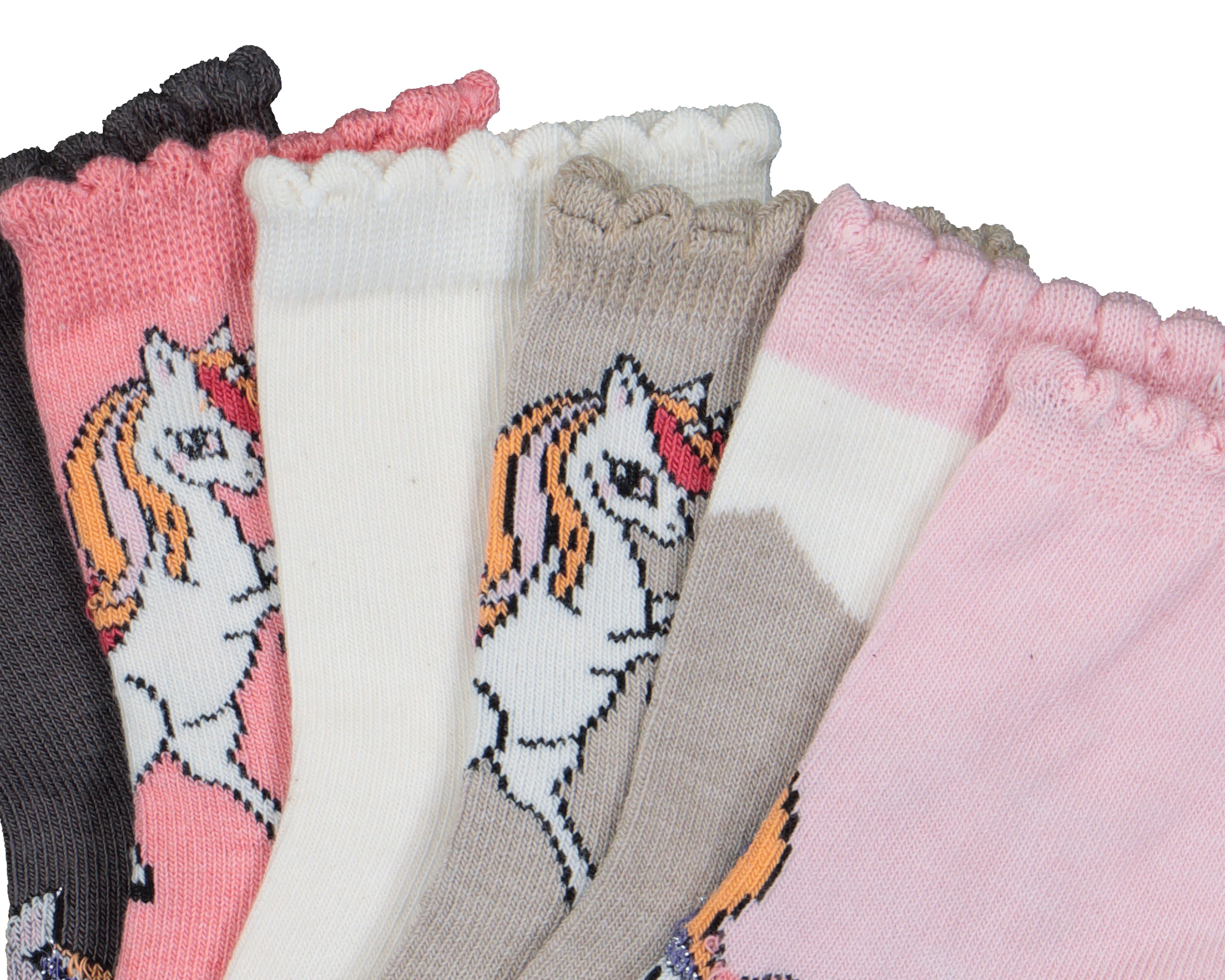 Foto 3 pulgar | Foto 2 | Calcetas de Moda Tobilleras Girls Attitude para Niña 6 Pares