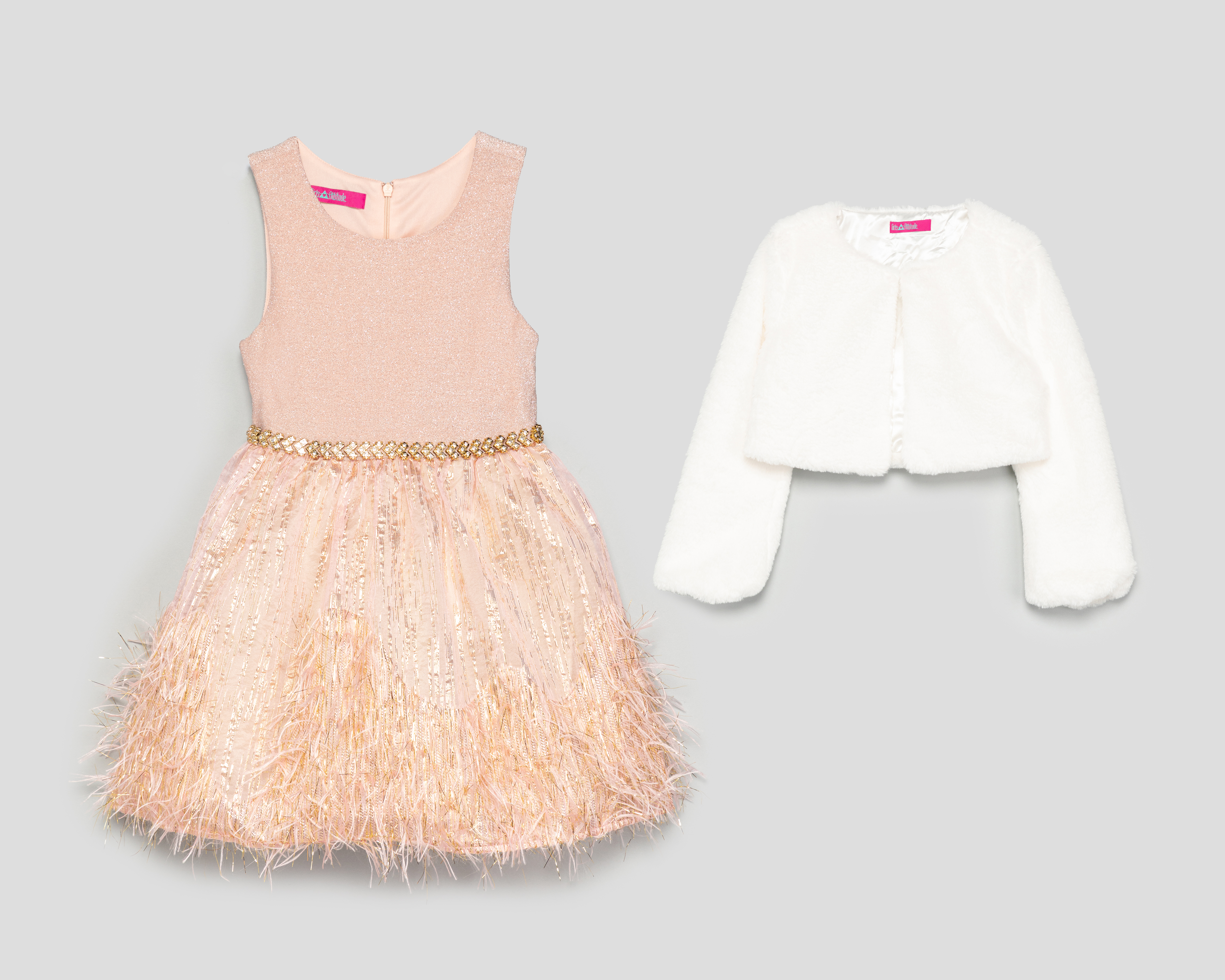 Vestido Rosa Girls Attitude para Niña con Abrigo