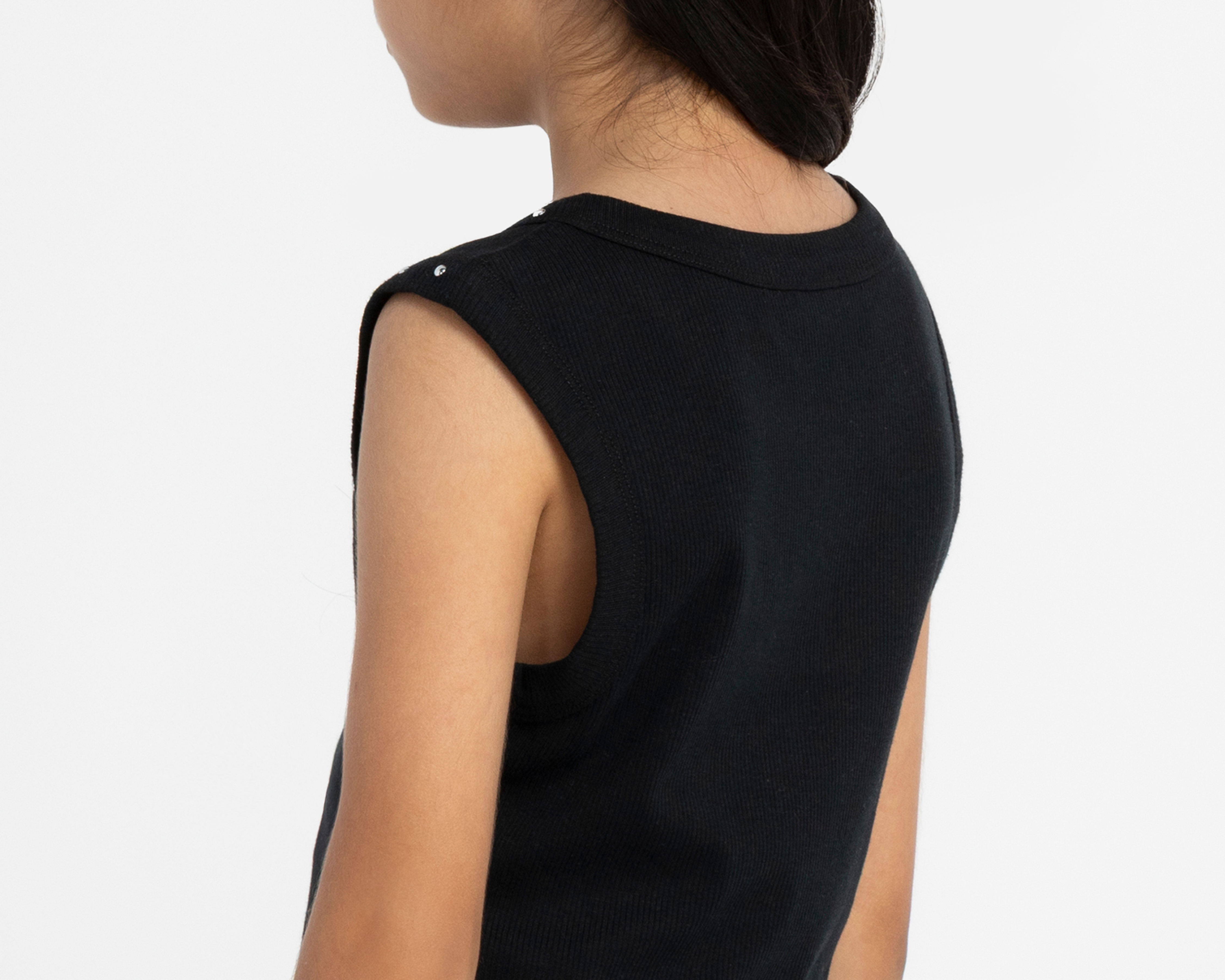 Foto 5 | Foto 5 | Playera Cuello Redondo Negra Refill para Niña