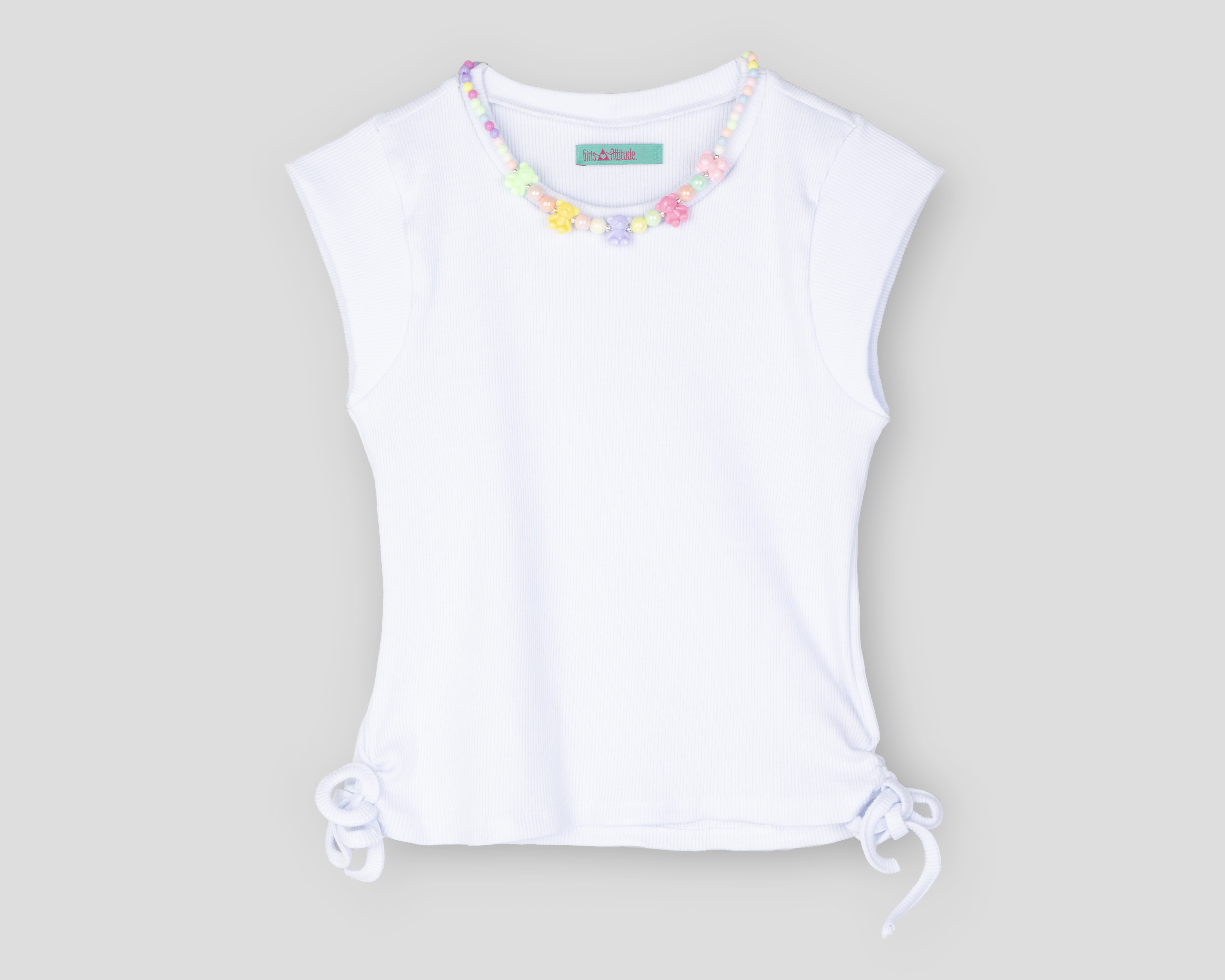 Foto 2 pulgar | Foto 1 | Playera Girls Attitude sin Mangas Lisa para Niña