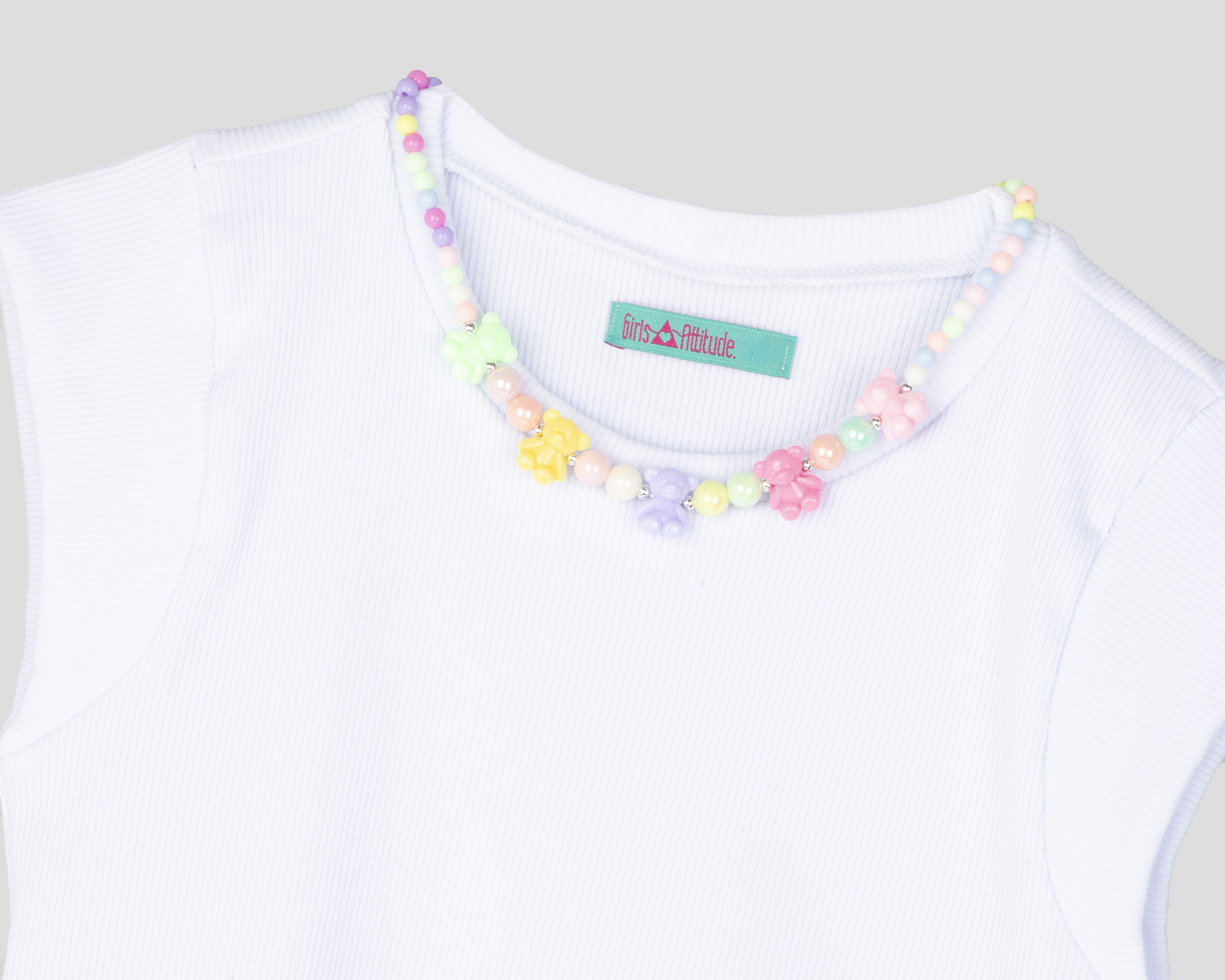 Foto 4 pulgar | Foto 3 | Playera Girls Attitude sin Mangas Lisa para Niña