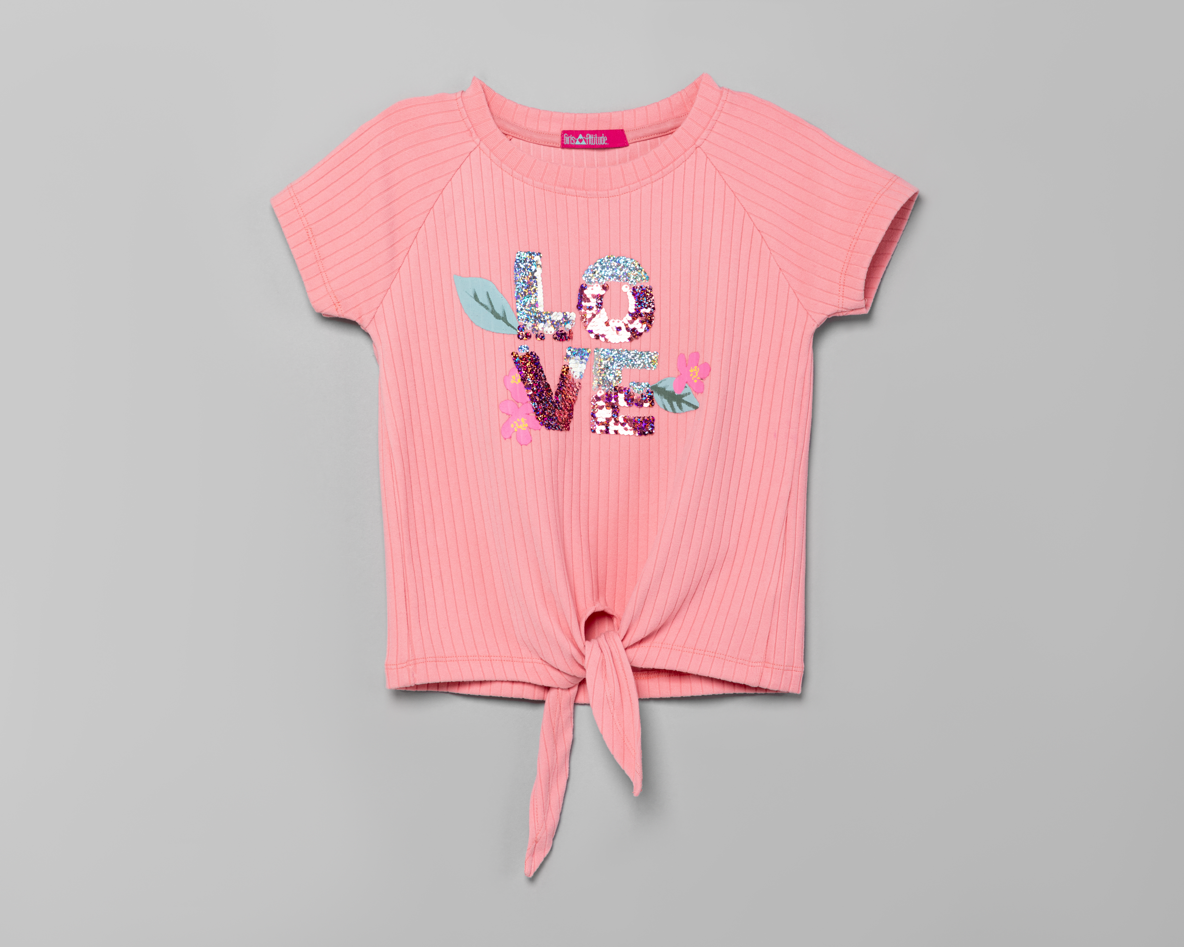 Playera Girls Attitude Manga Corta Estampada para Niña