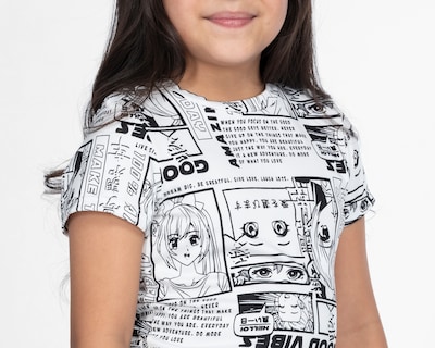 Foto 4 | Foto 4 | Playera Girls Attitude Manga Corta Estampada para Niña