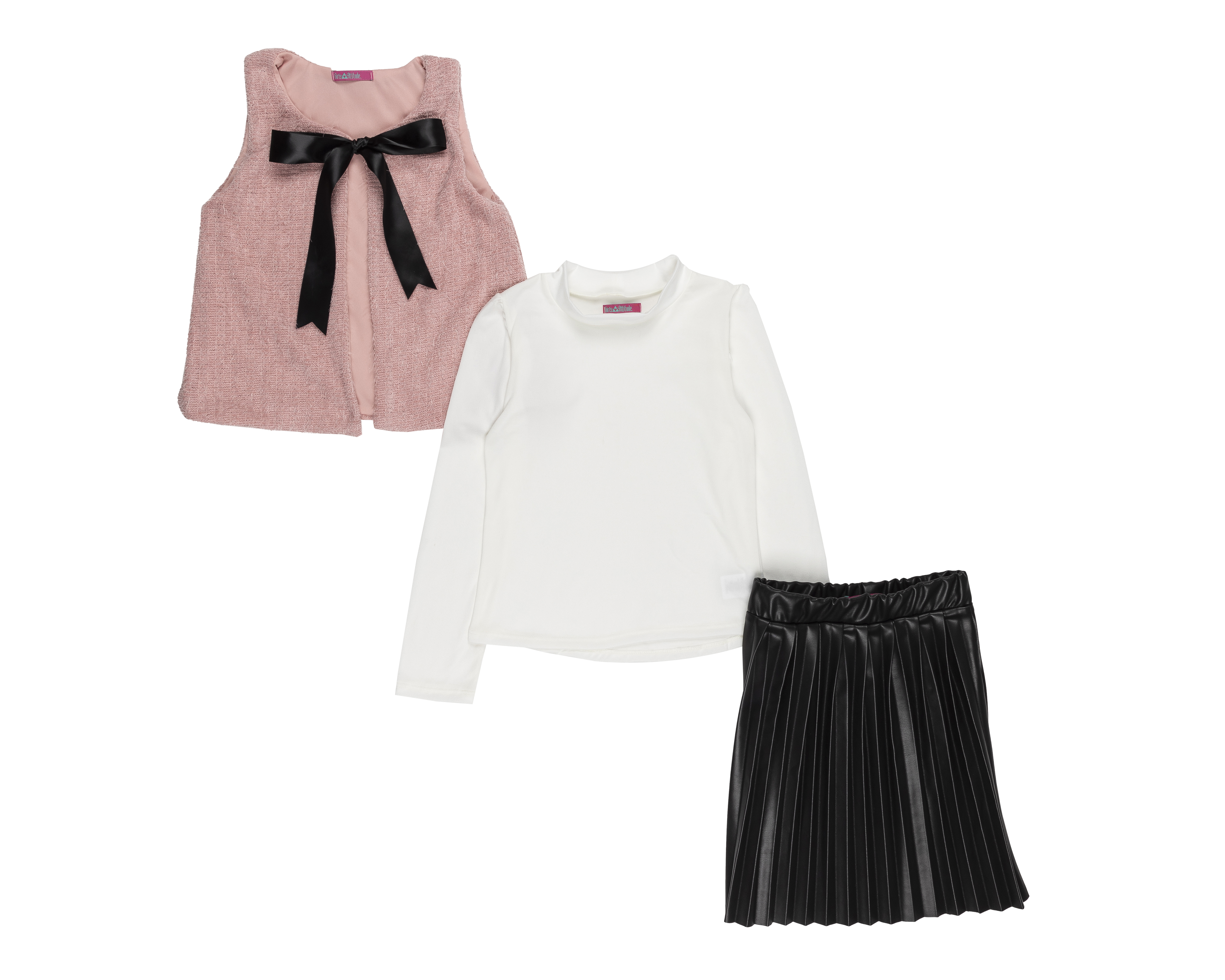 Foto 2 pulgar | Foto 1 | Conjunto con Falda Girls Attitude para Niña 3 Piezas