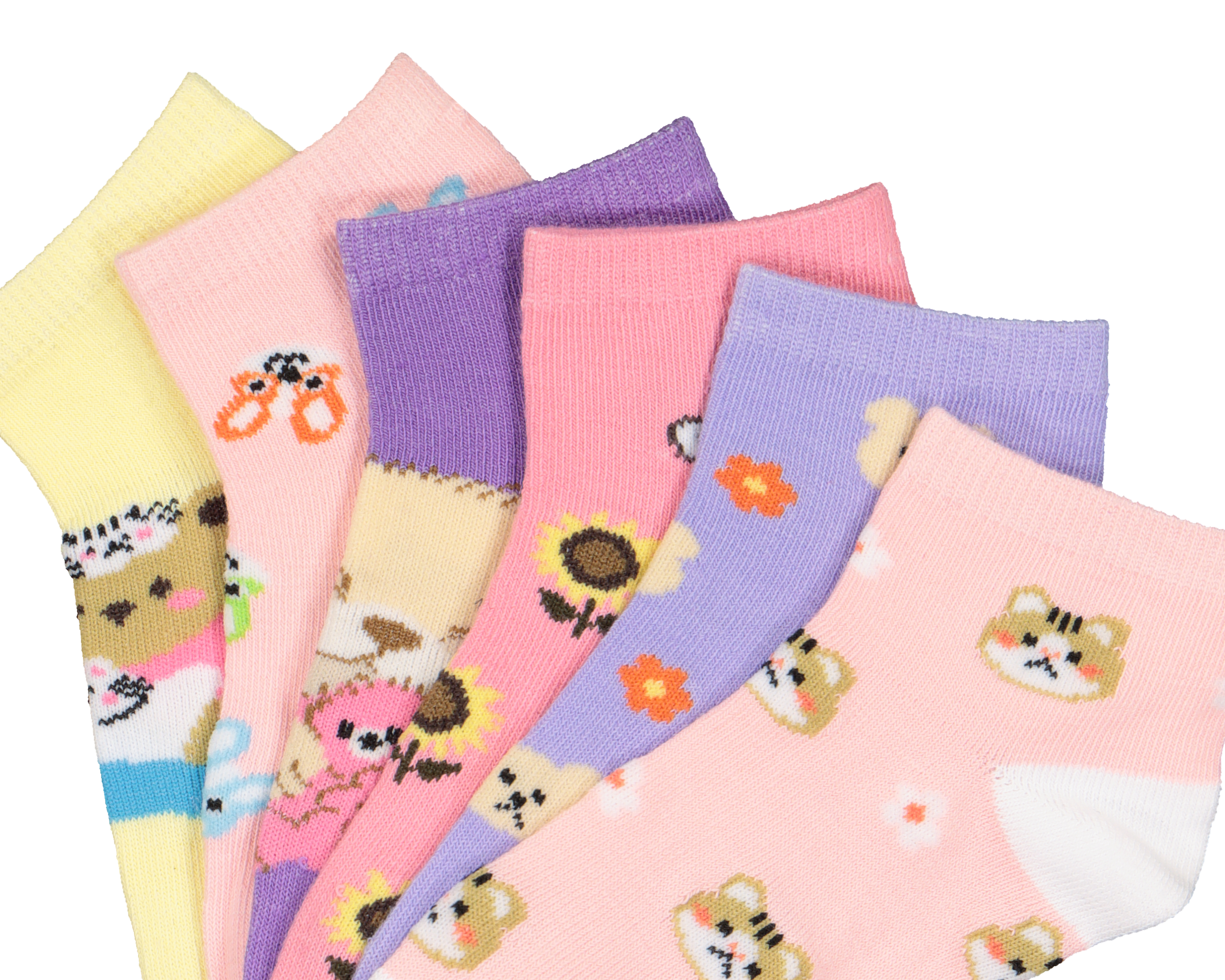Foto 3 pulgar | Foto 2 | Calcetas Cortas Girls Attitude para Niña 6 Pares