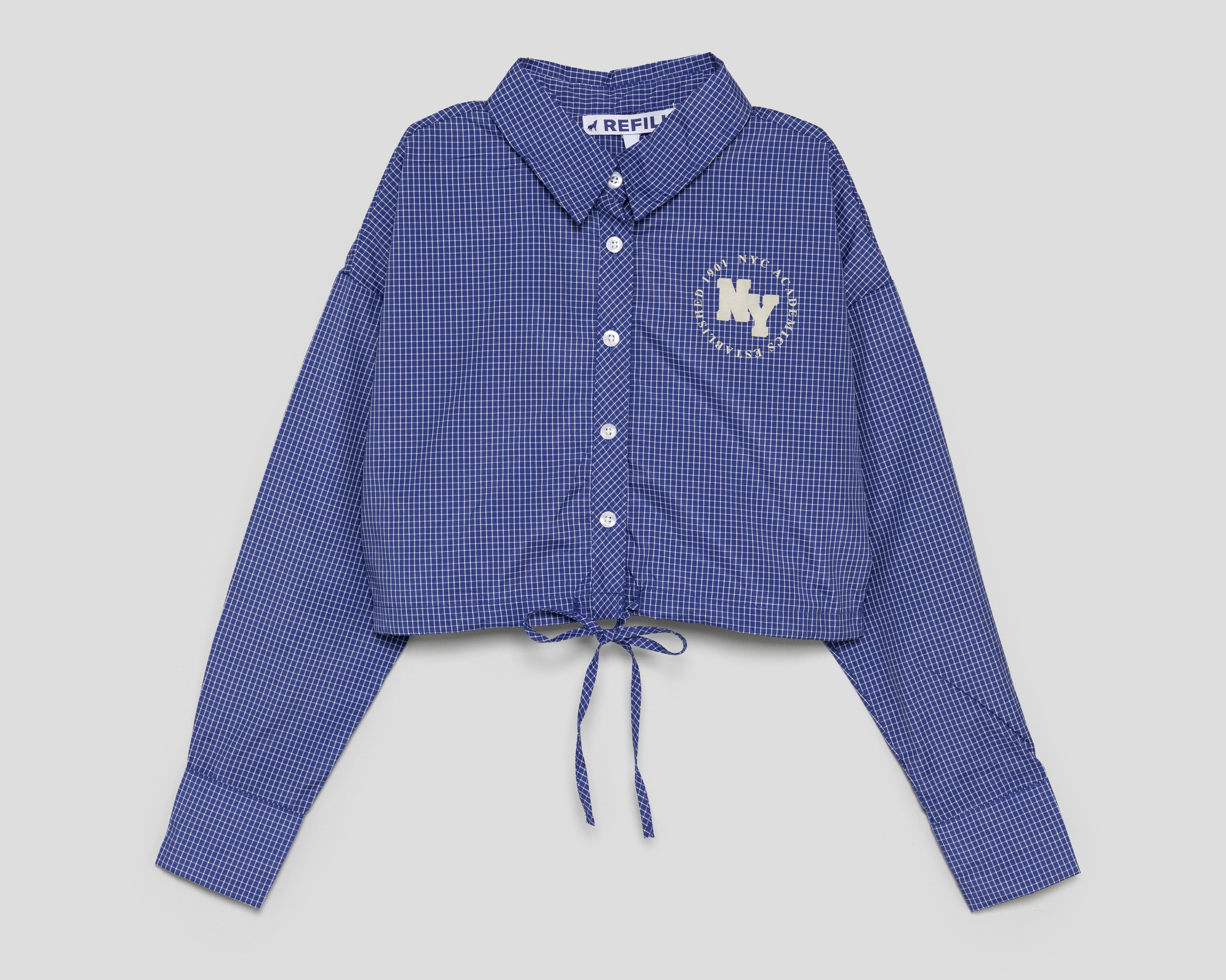 Blusa de Cuello Americano Azul Refill para Niña