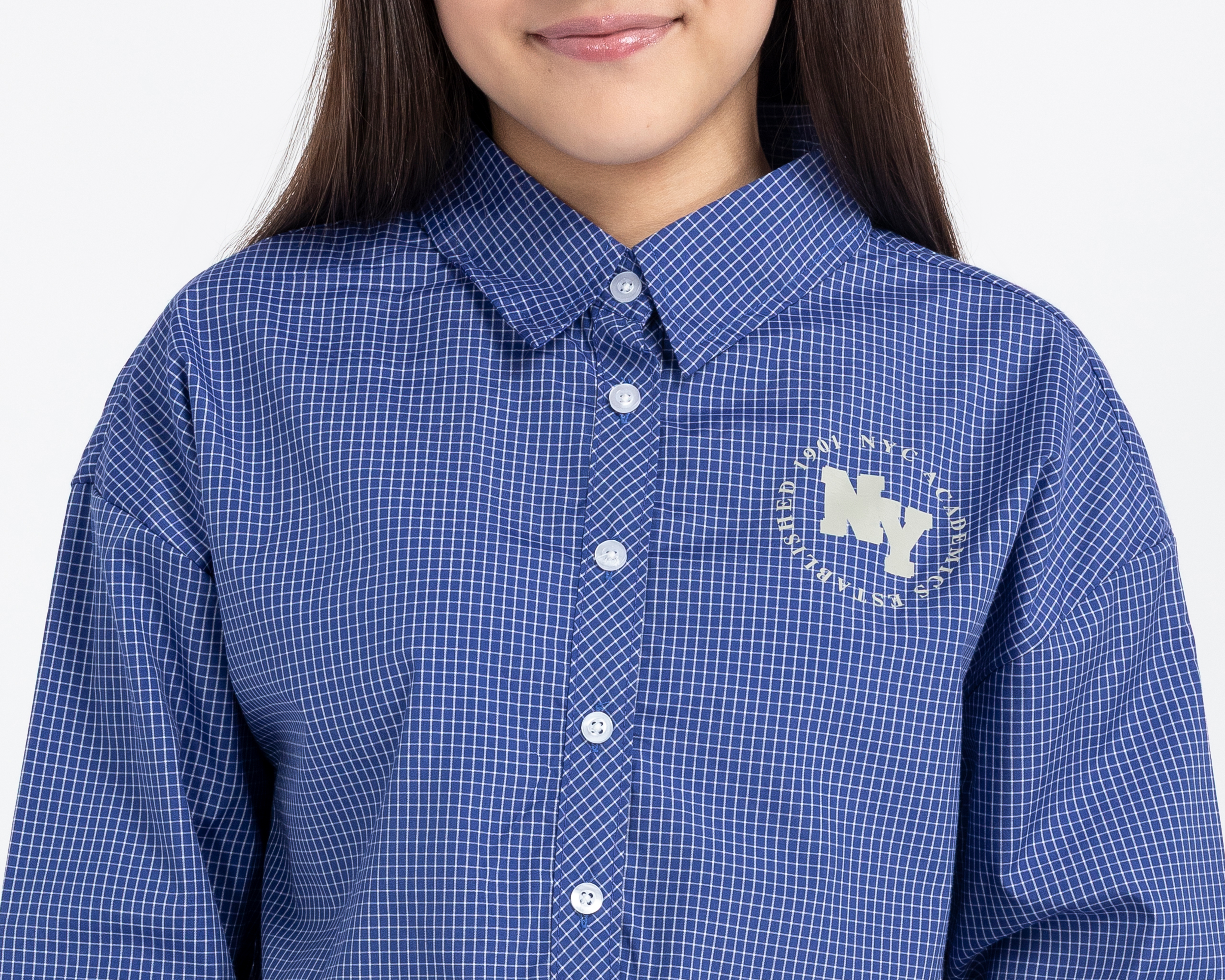 Foto 5 pulgar | Foto 4 | Blusa de Cuello Americano Azul Refill para Niña