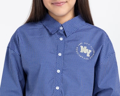 Foto 4 | Foto 4 | Blusa de Cuello Americano Azul Refill para Niña