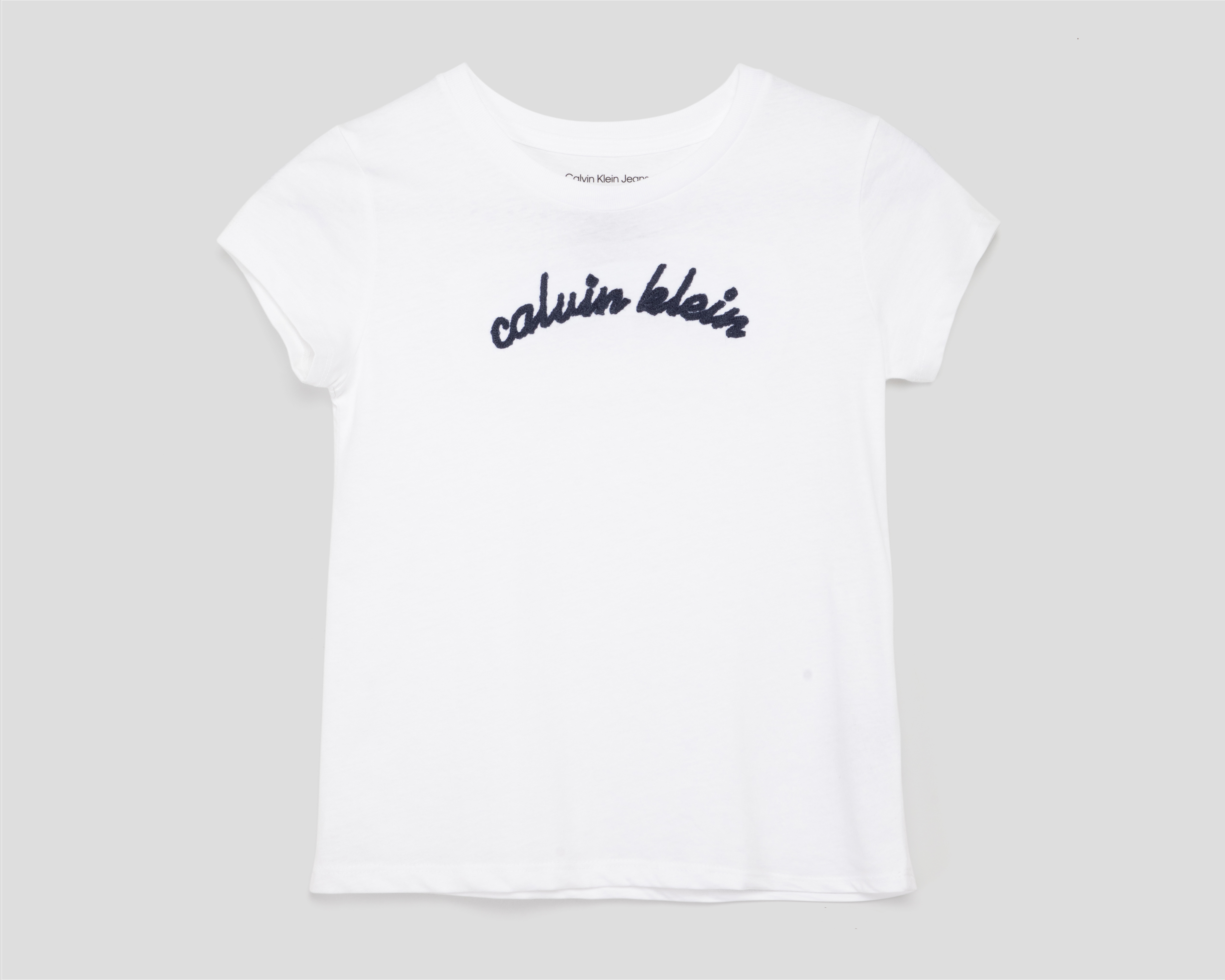Foto 1 | Foto 1 | Playera de Cuello Redondo Blanca Calvin Klein para Niña