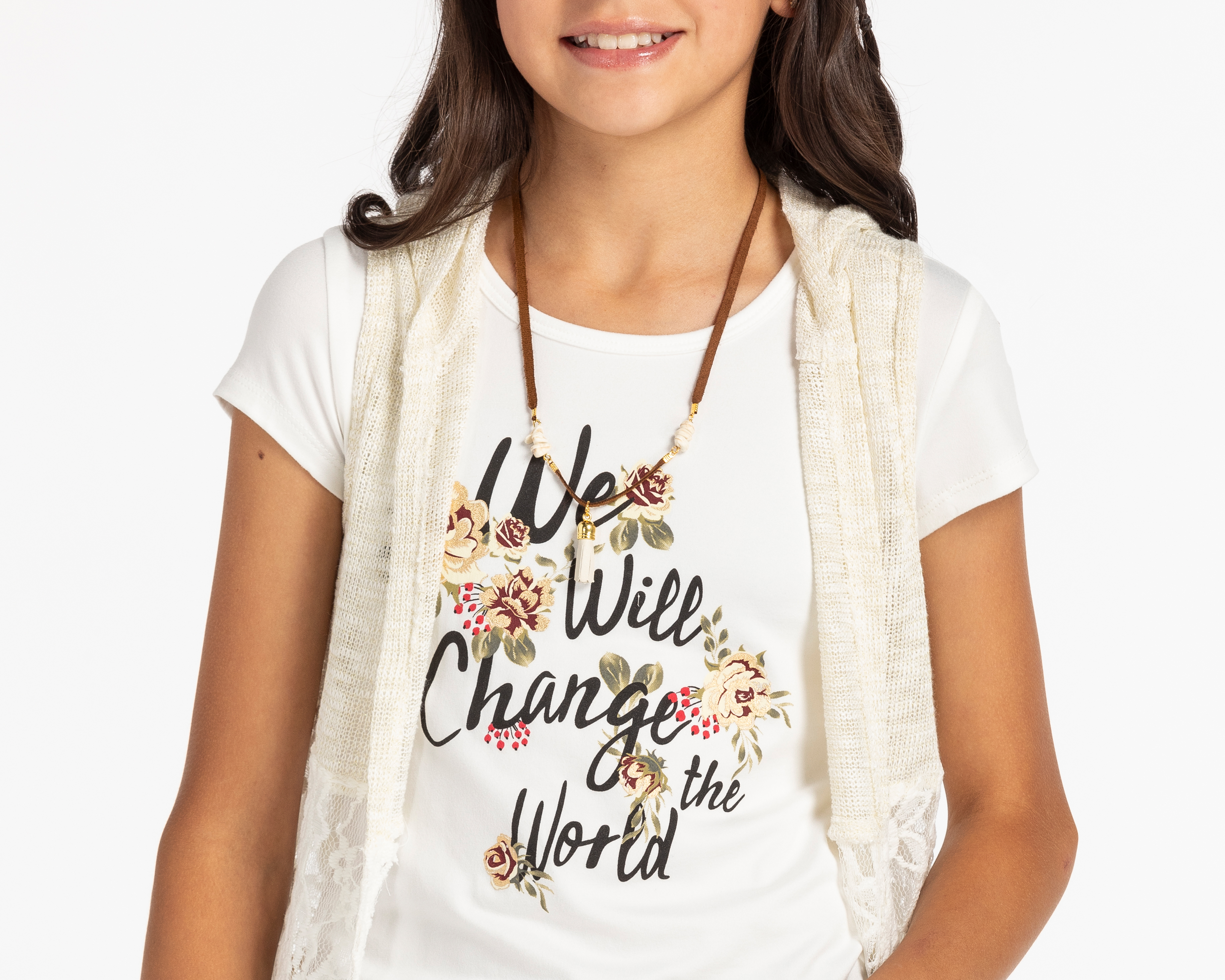 Foto 5 pulgar | Foto 4 | Playera y Chaleco Refill Estampada para Niña