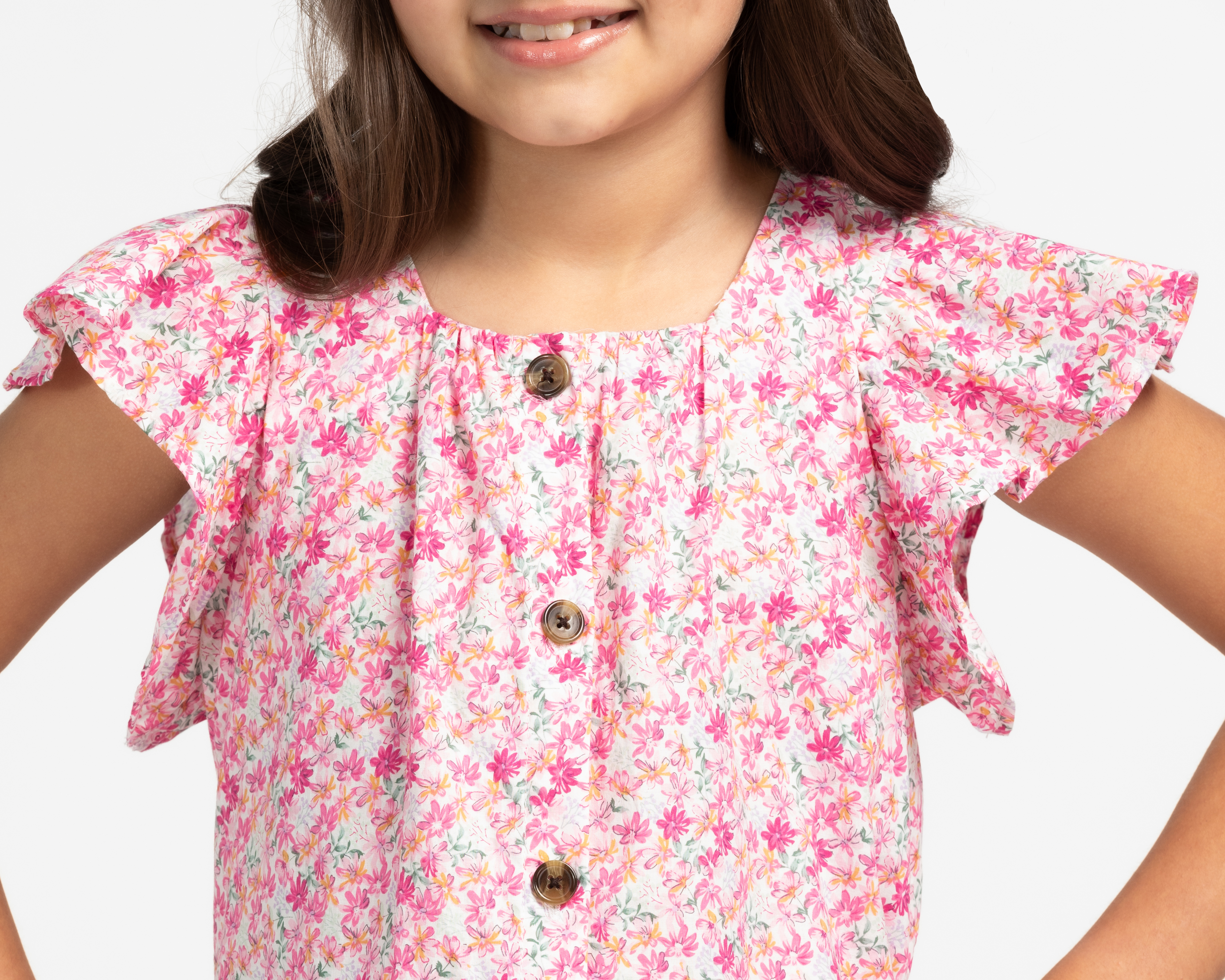 Foto 5 pulgar | Foto 4 | Blusa Refill sin Manga Floreada para Niña