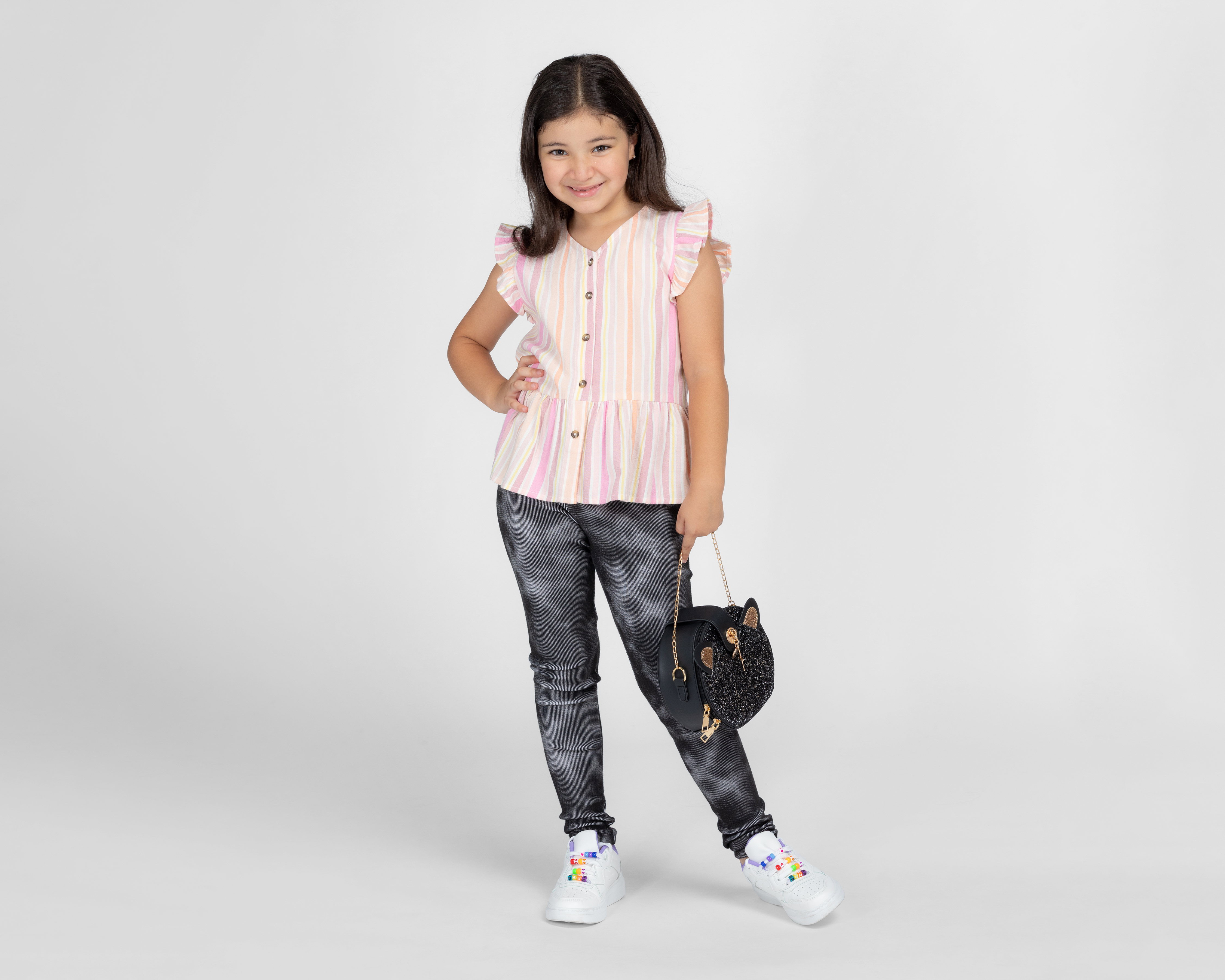 Foto 3 | Foto 3 | Blusa Refill sin Mangas a Rayas para Niña