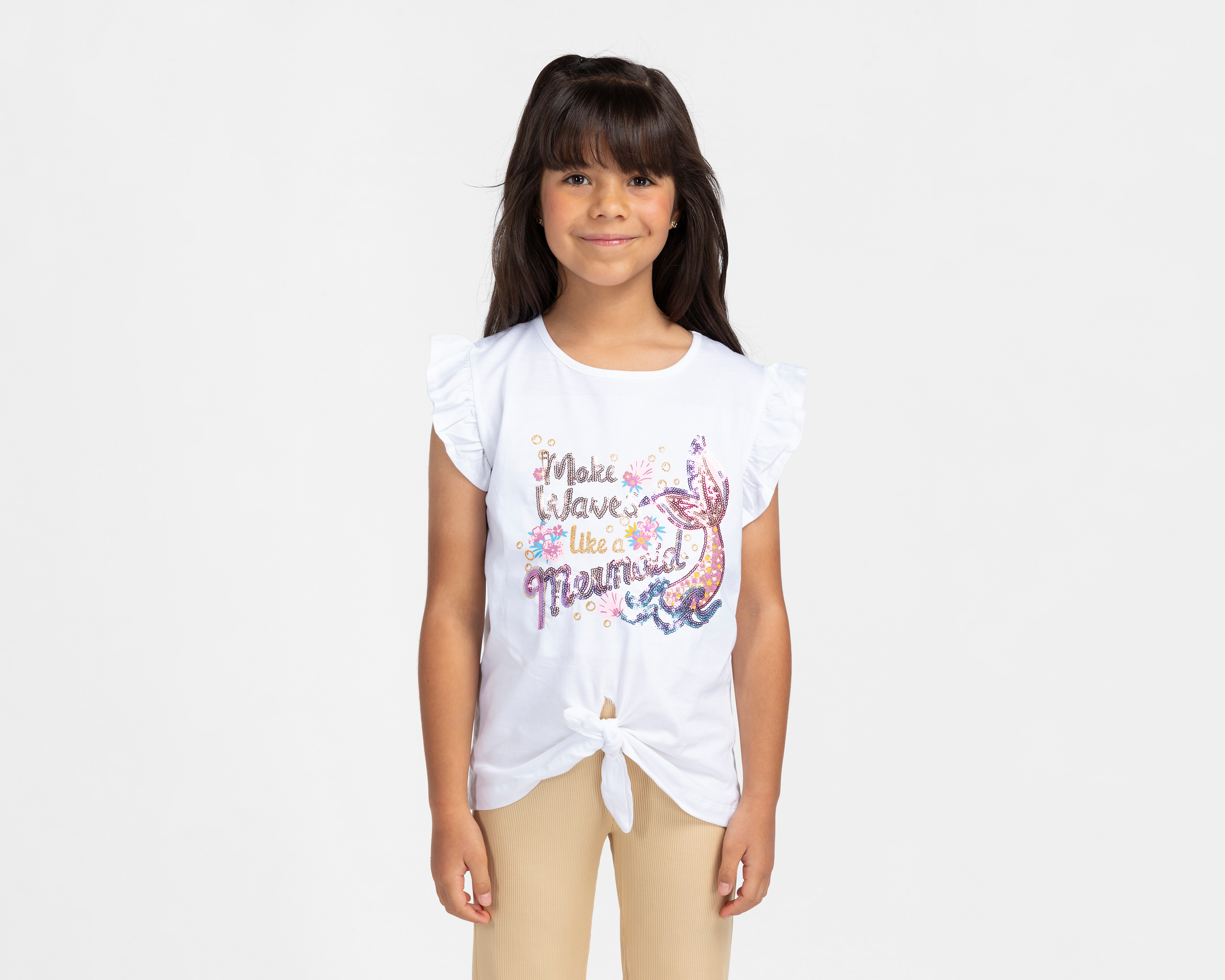 Foto 2 pulgar | Foto 1 | Playera Girls Attitude sin Mangas Estampado para Niña