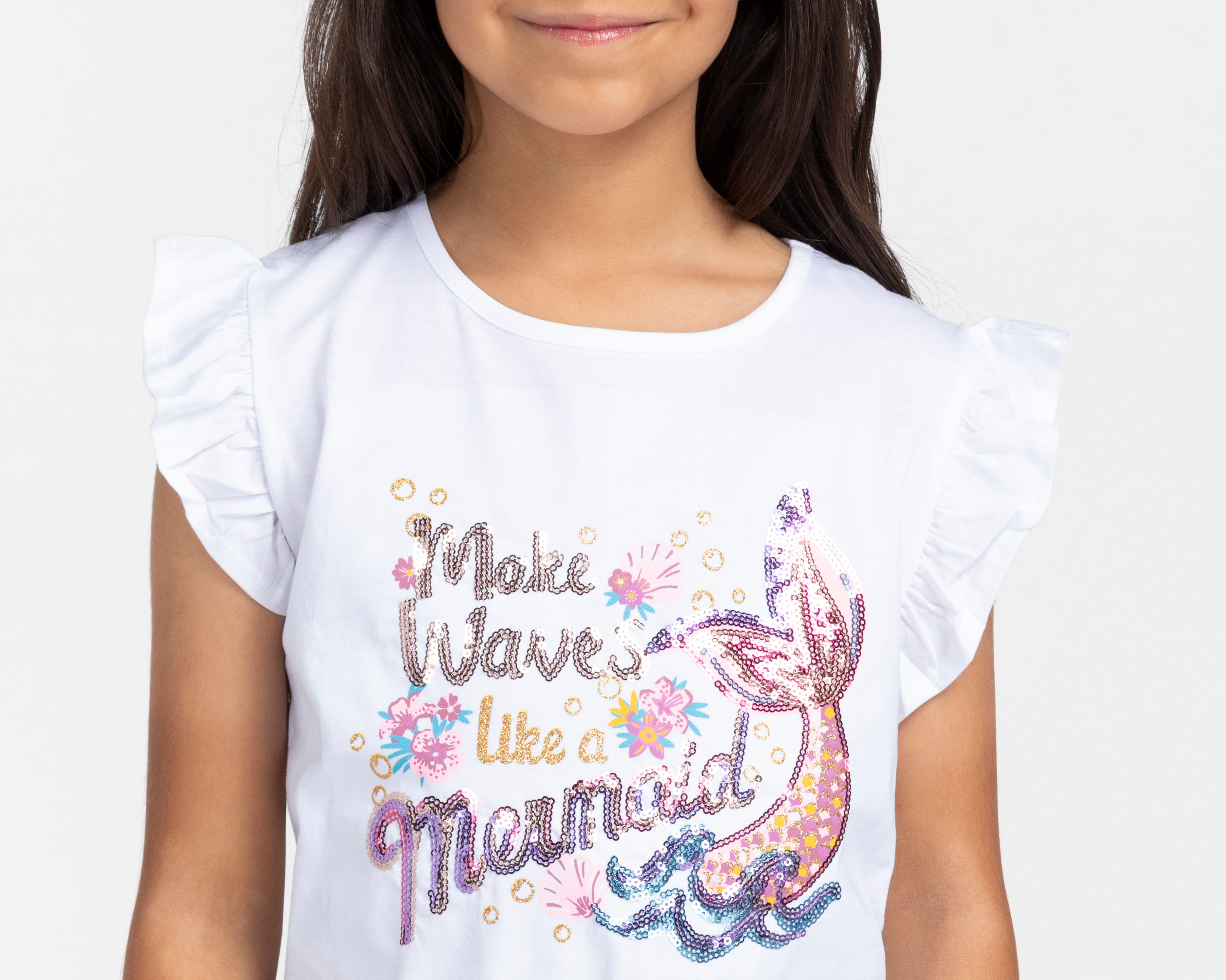 Foto 5 pulgar | Foto 4 | Playera Girls Attitude sin Mangas Estampado para Niña