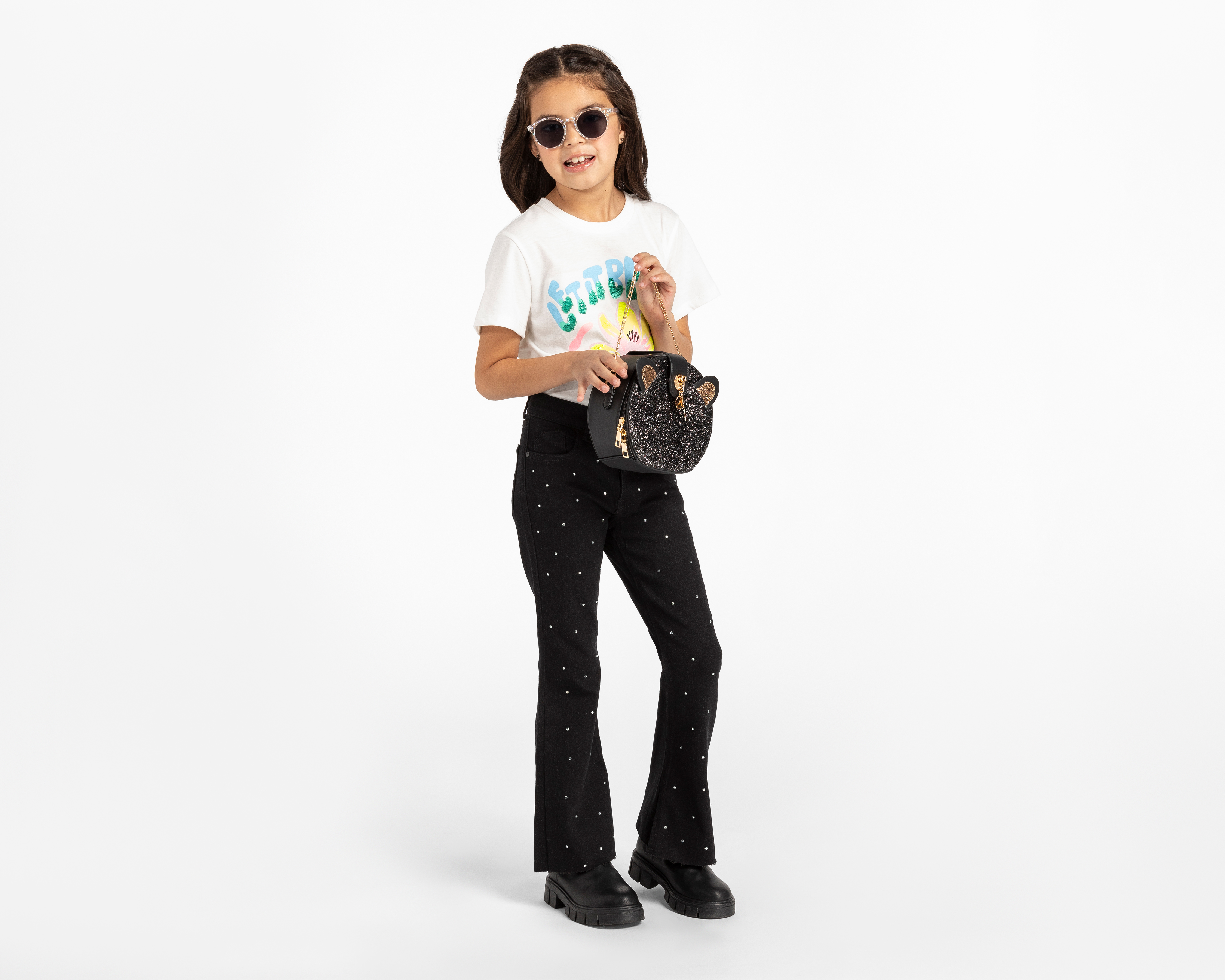 Foto 4 pulgar | Foto 3 | Playera Girls Attitude Manga Corta Estampada para Niña