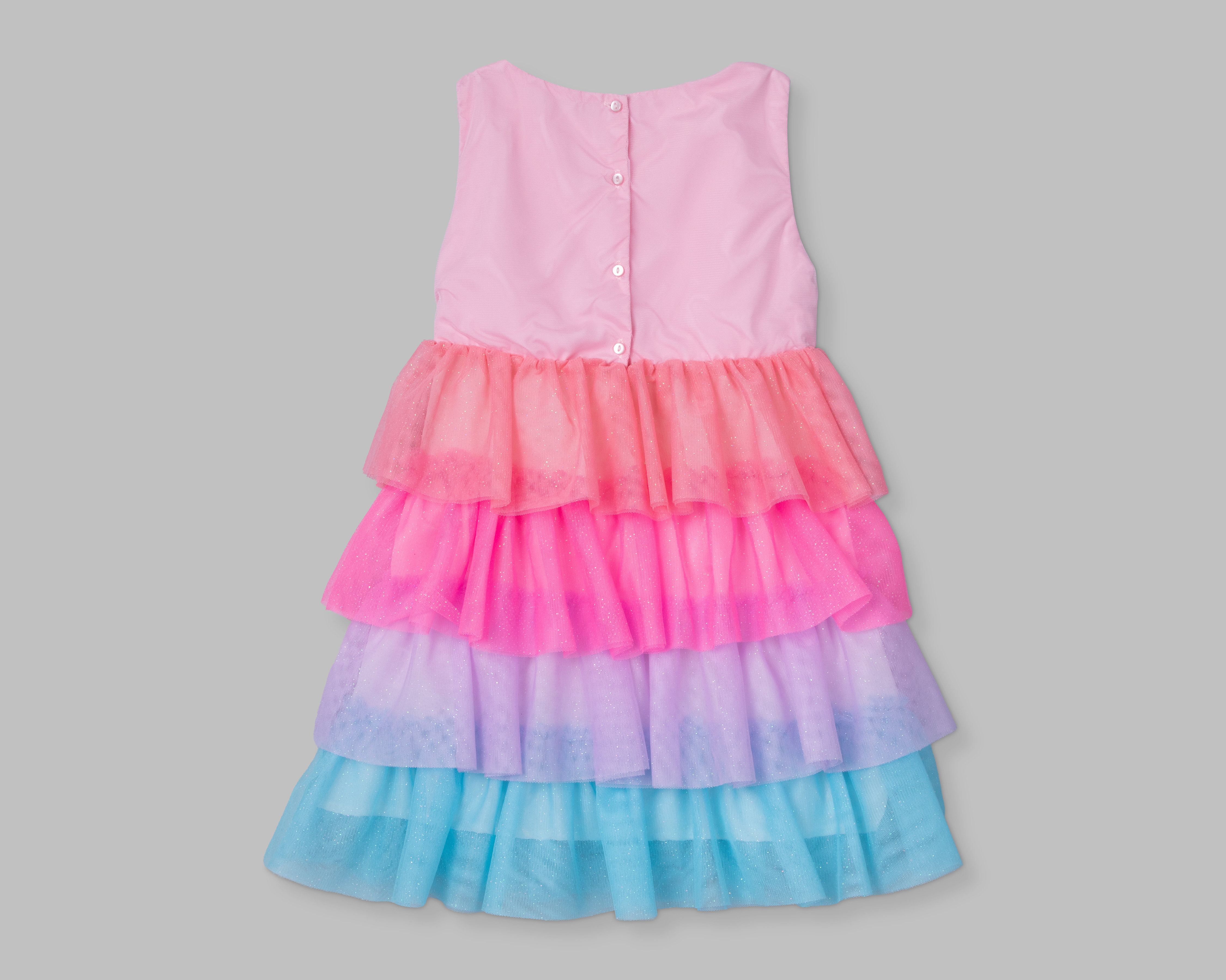 Foto 3 pulgar | Foto 2 | Vestido Multicolor Girls Attitude para Niña