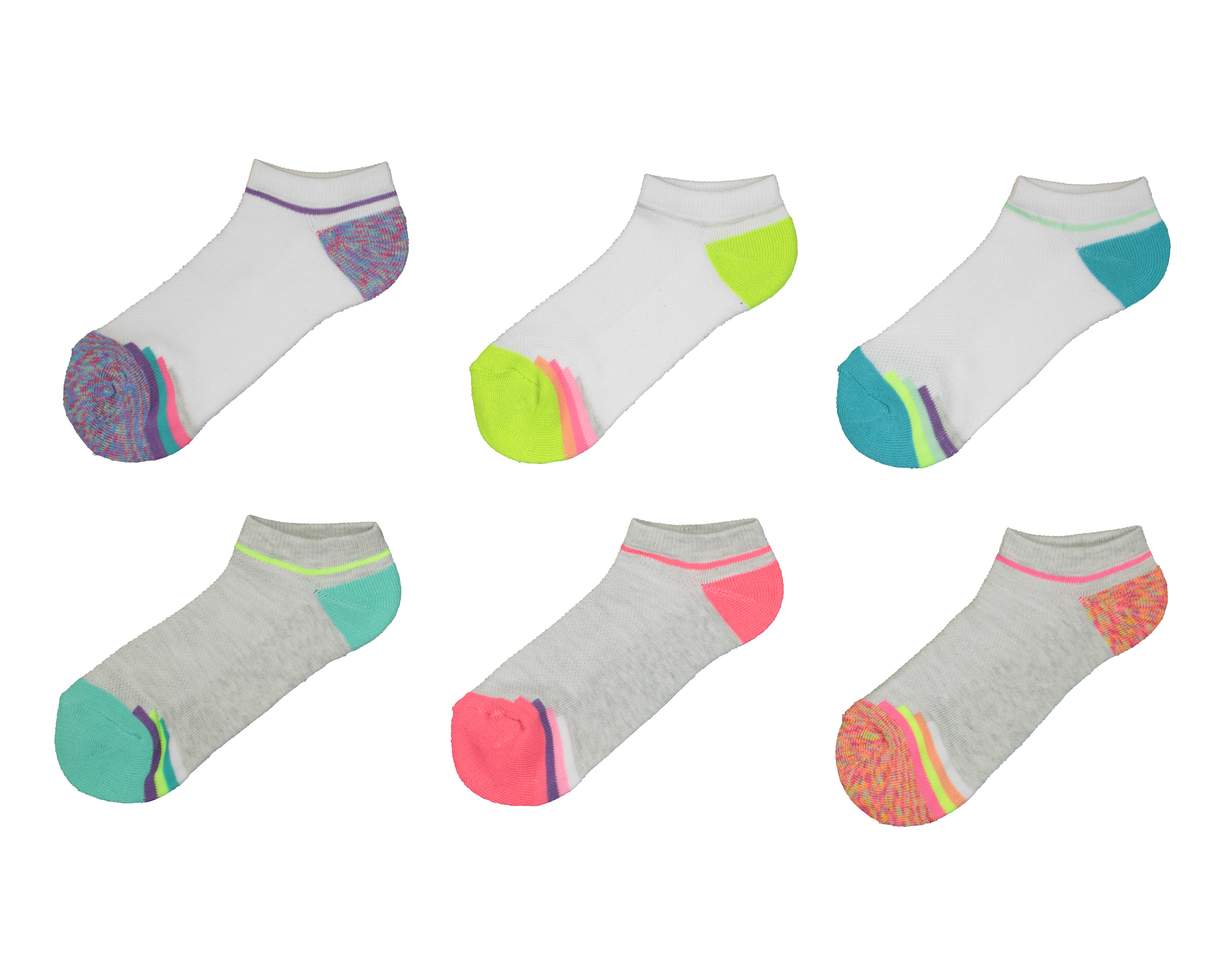 Foto 2 pulgar | Foto 1 | Calcetas Deportivas Sportline Cool Tek para Niña 6 Pares