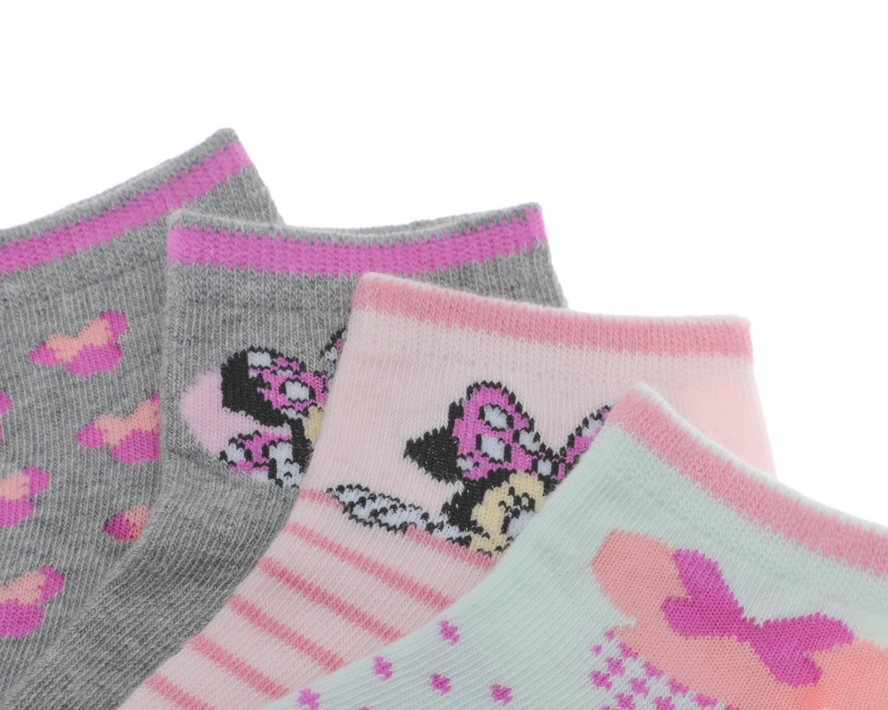 Foto 4 pulgar | Foto 3 | Calcetas Cortas Disney Minnie Mouse para Niña 6 Pares