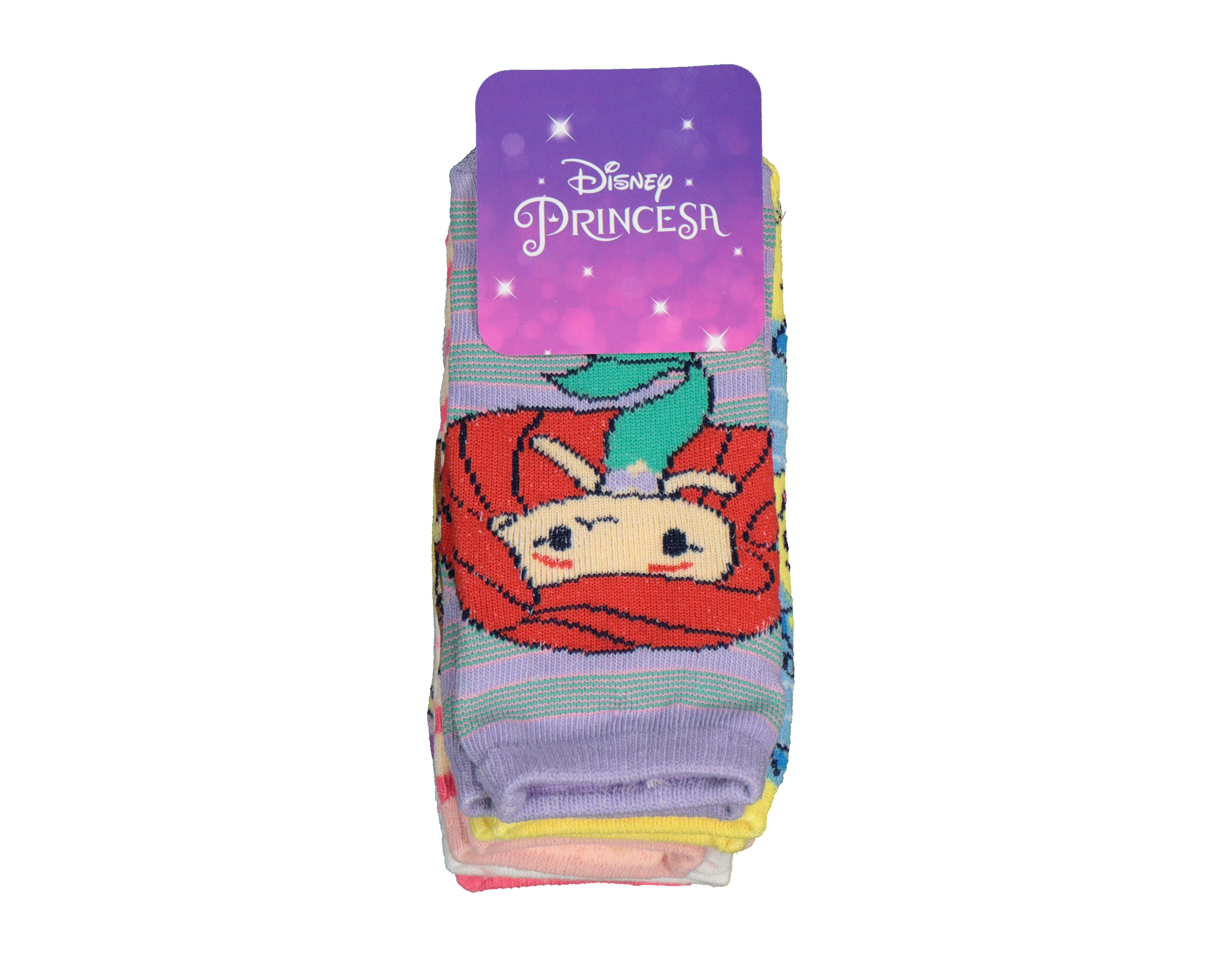 Foto 4 pulgar | Foto 3 | Calcetas Disney Princesas para Niña 6 Piezas