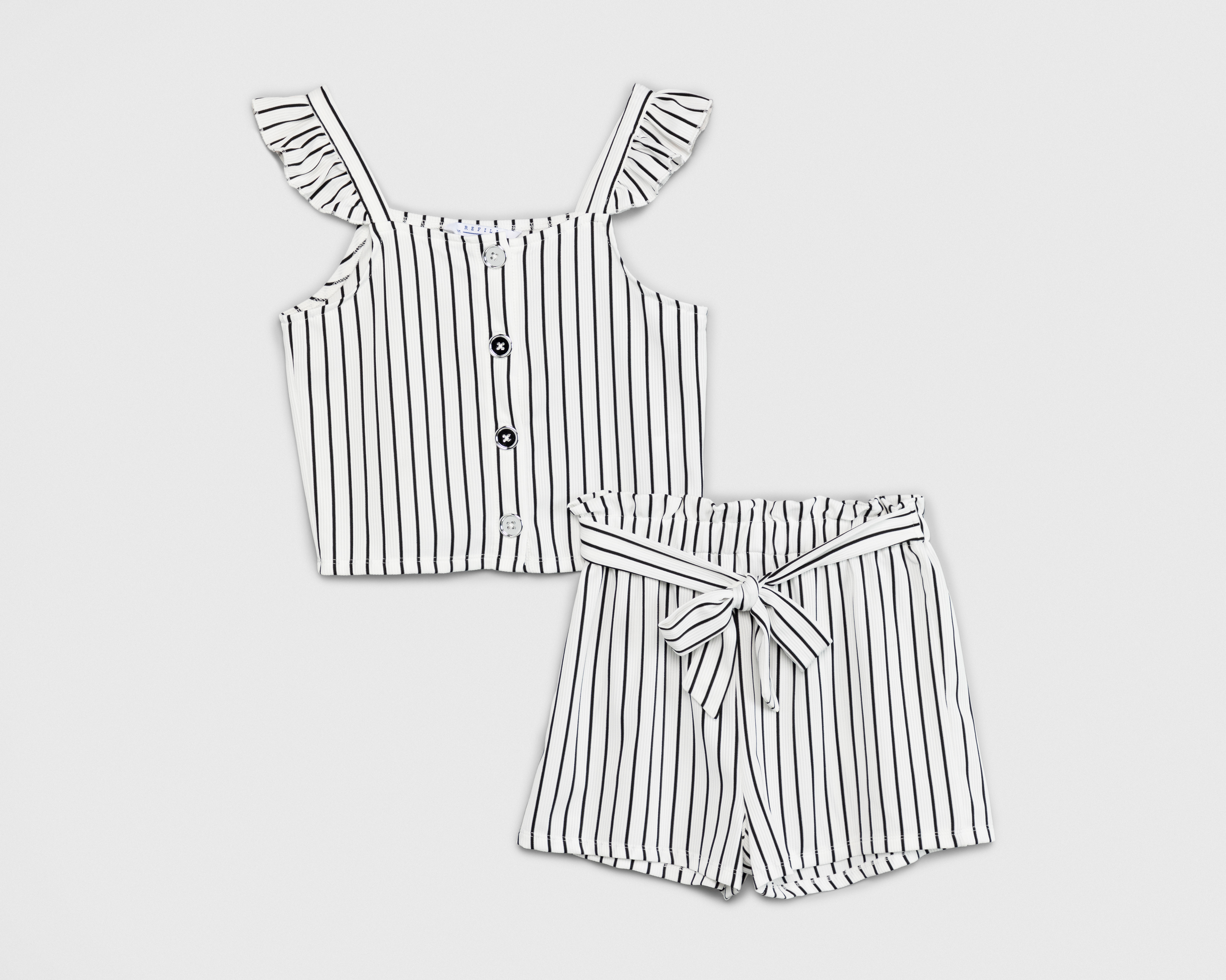 Foto 2 pulgar | Foto 1 | Conjunto de Blusa y Short Refill para Niña