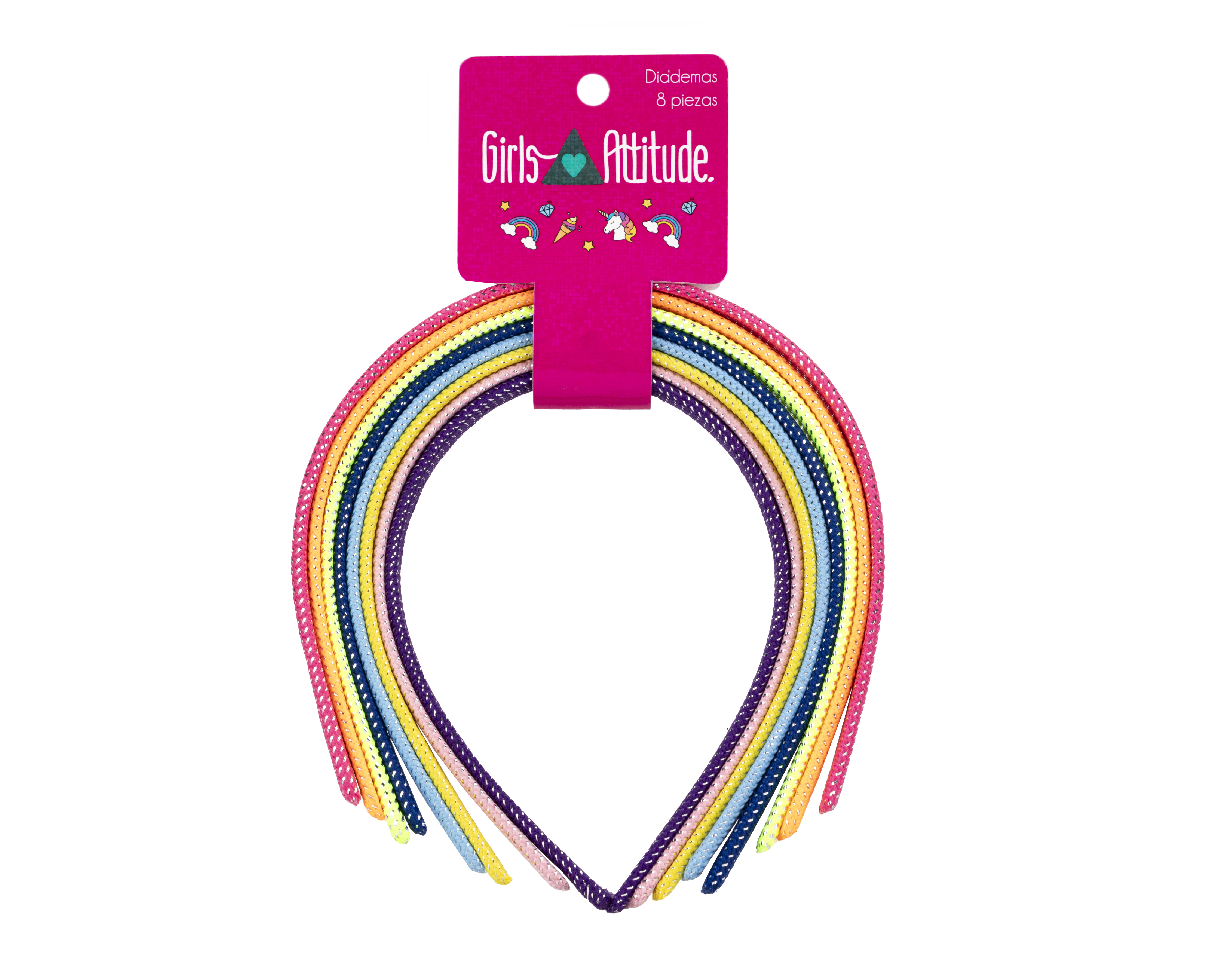 Diadema para Cabello Girls Attitude para Niña 8 Piezas