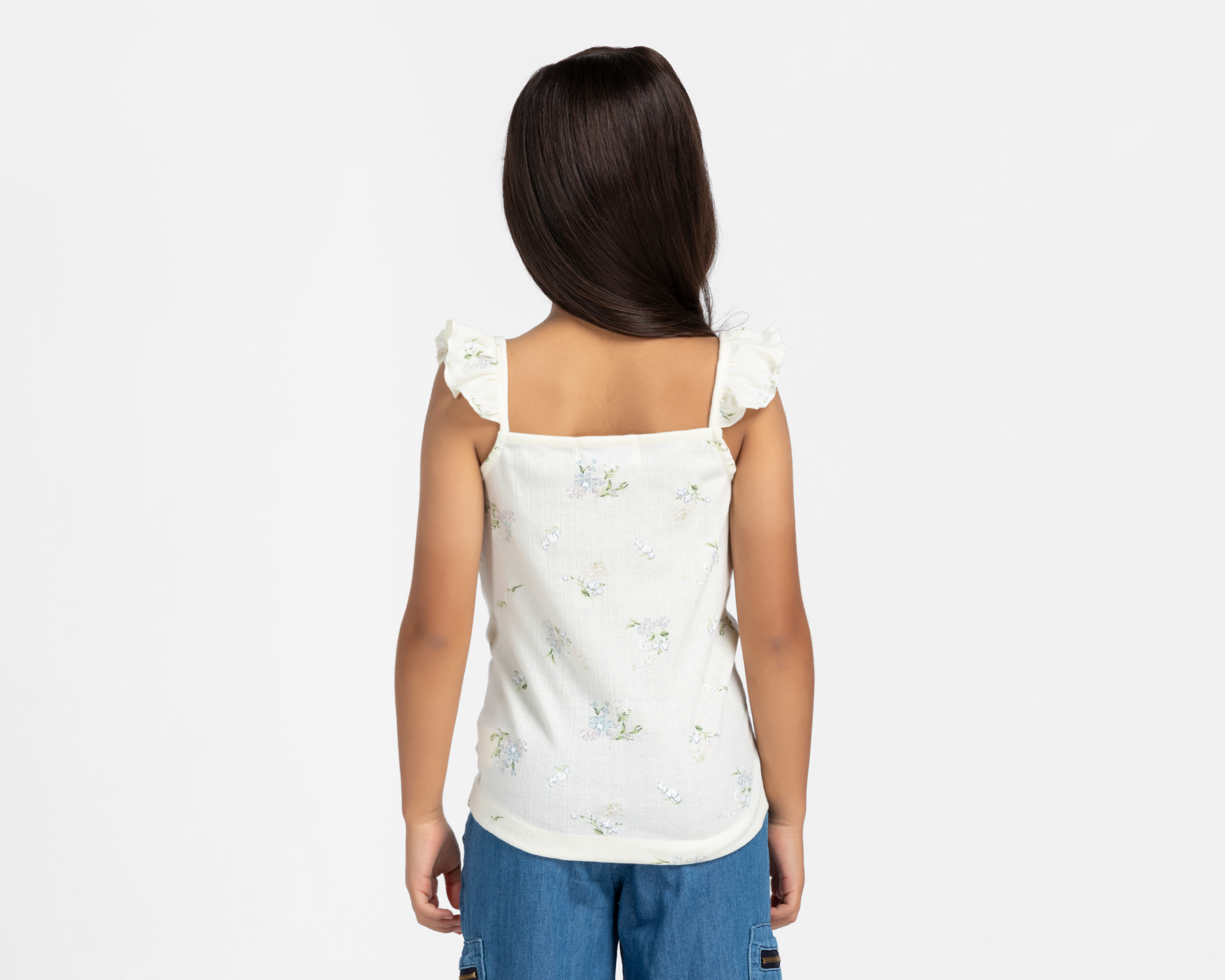 Foto 4 pulgar | Foto 3 | Blusa Refill sin Mangas Floral para Niña