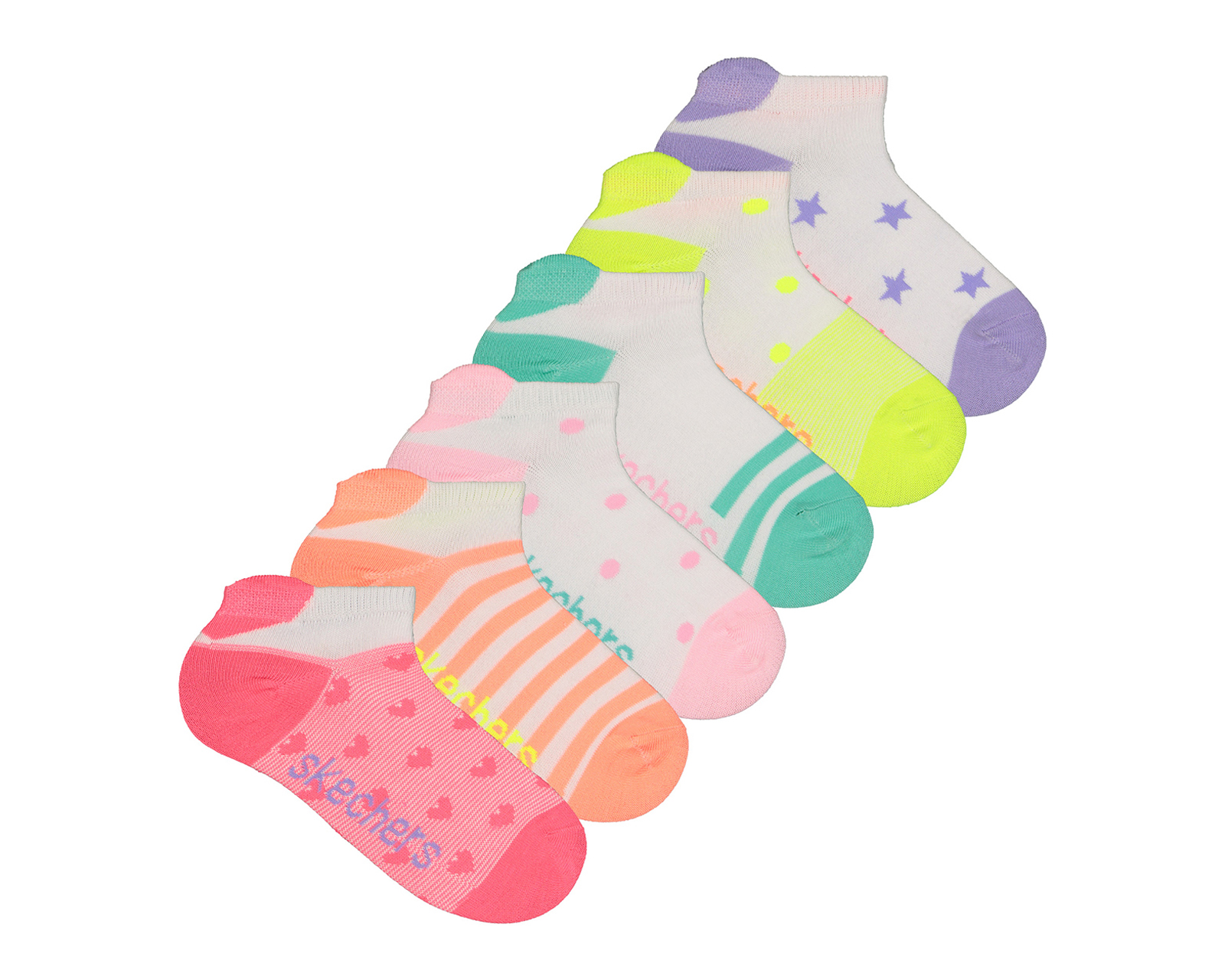 Foto 2 pulgar | Foto 1 | Calcetas Skechers para Niña 6 Pares