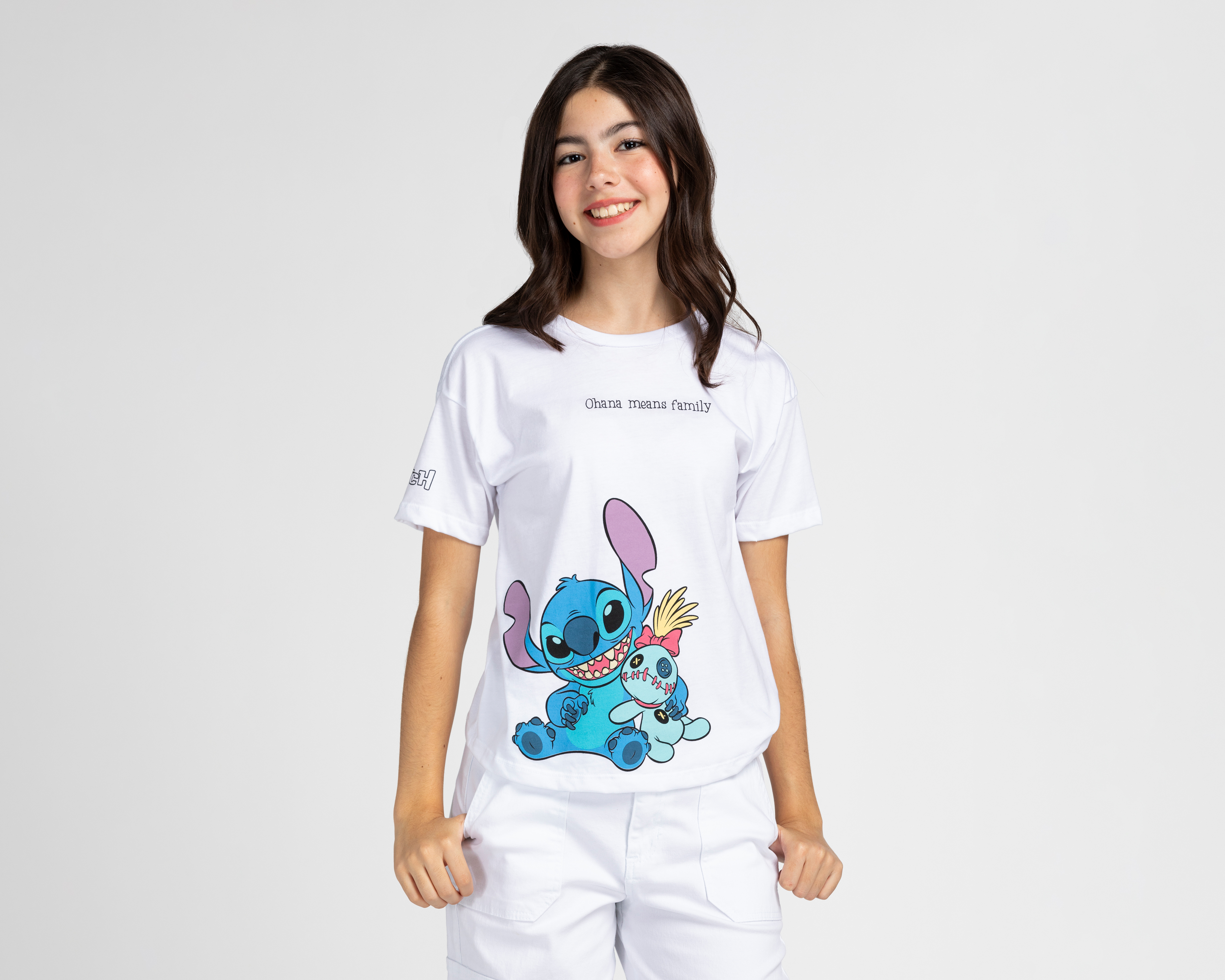 Foto 2 pulgar | Foto 1 | Playera Disney Manga Corta Stitch Juvenil