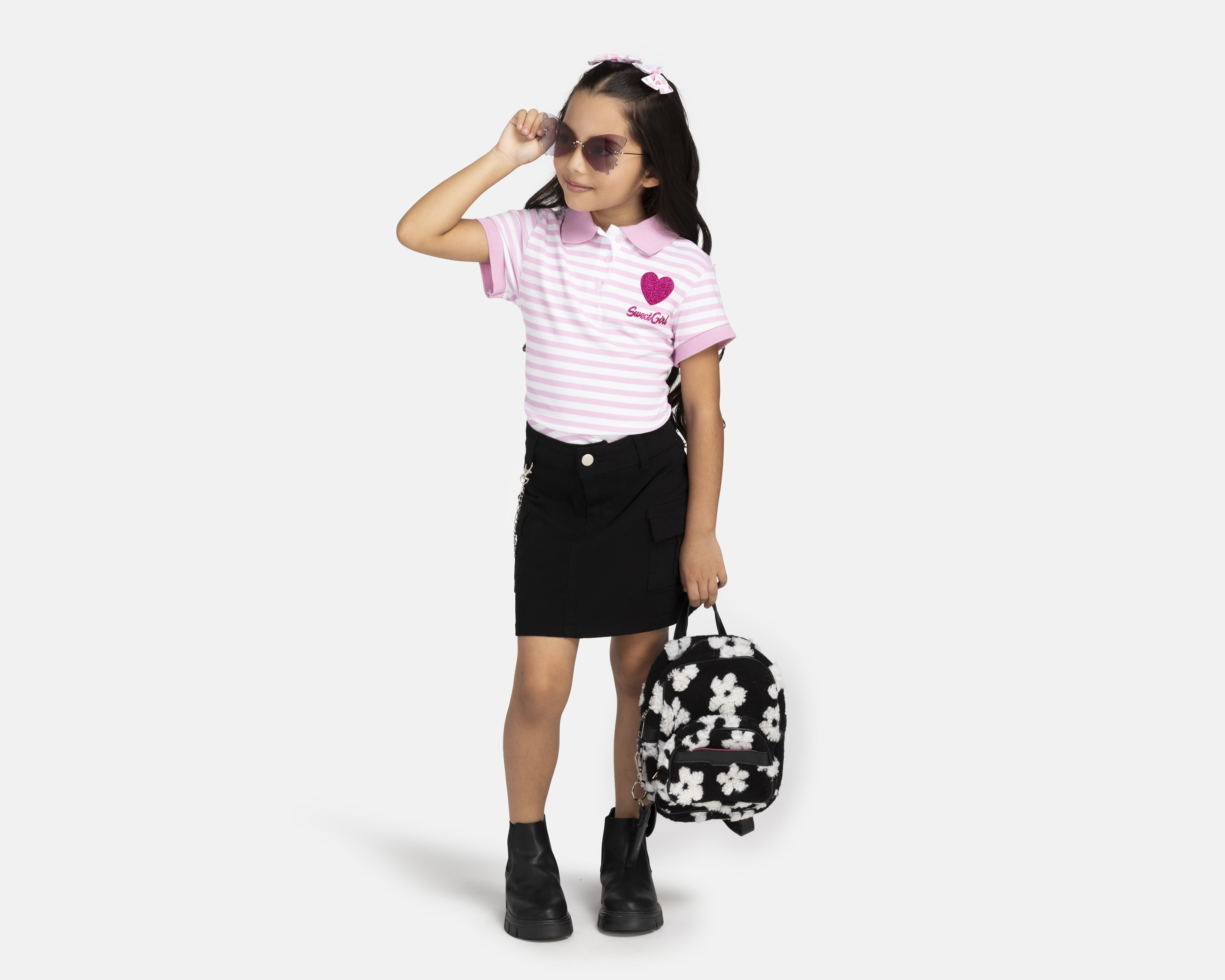 Foto 3 | Foto 3 | Falda Negra Girls Attitude Juvenil con Cadena