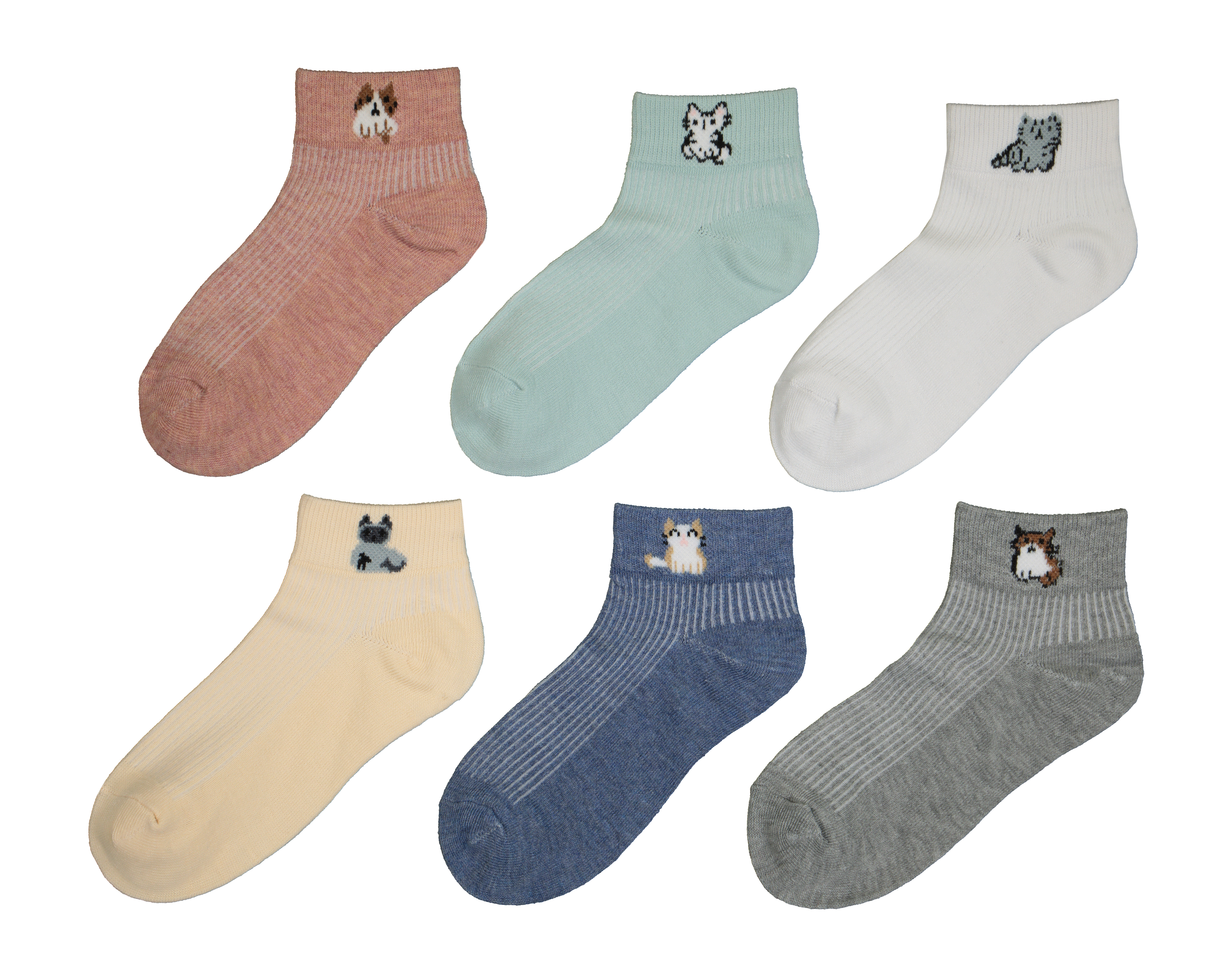 Foto 2 pulgar | Foto 1 | Calcetas Cortas Girls Attitude para Niña 6 Pares