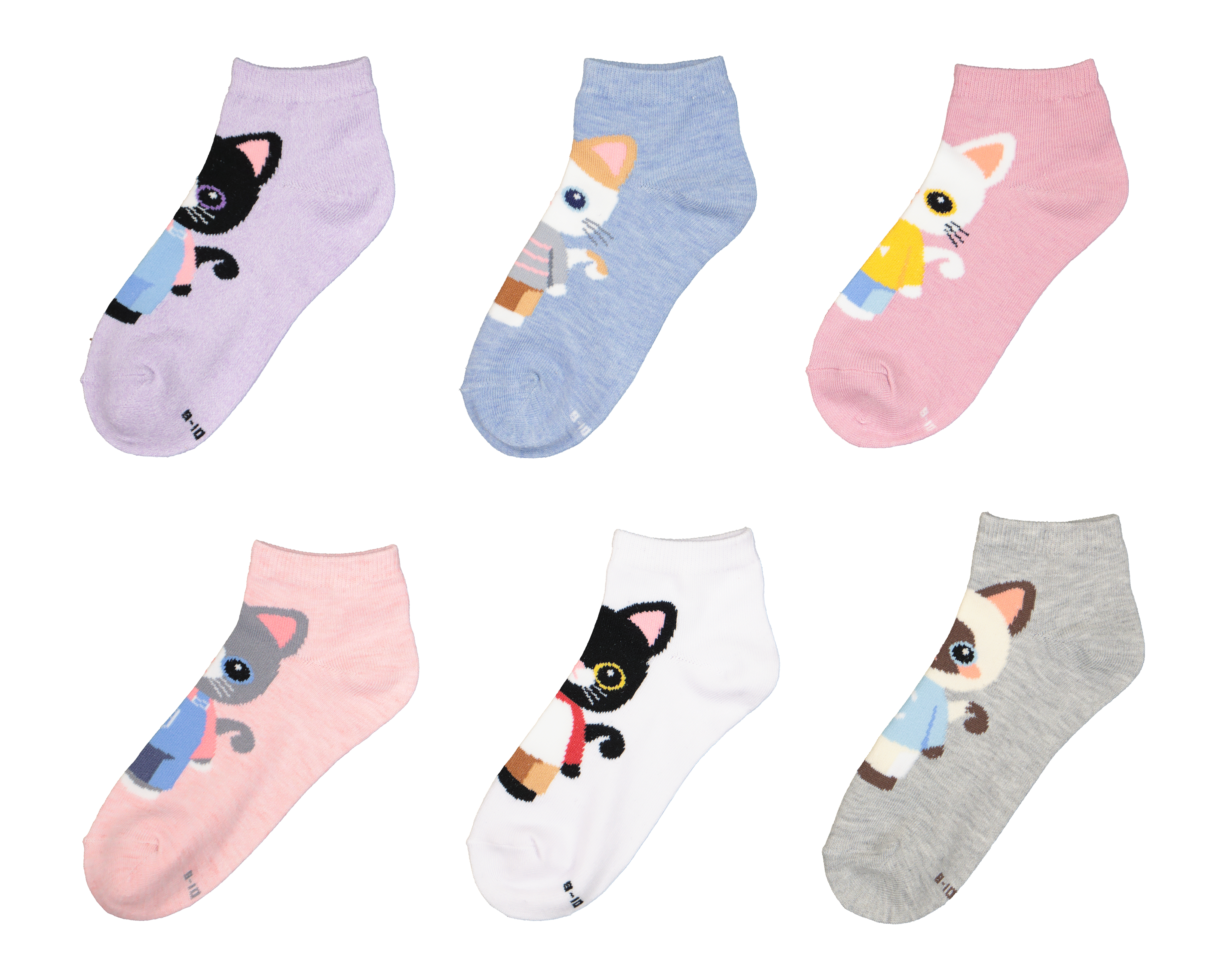 Foto 2 pulgar | Foto 1 | Calcetas Tines Girls Attitude Estampadas para Niña 6 Pares