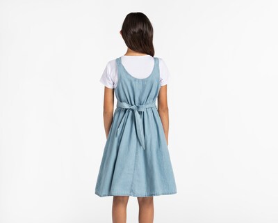 Foto 2 | Foto 2 | Vestido Azul Refill para Niña con Blusa y Bolsa