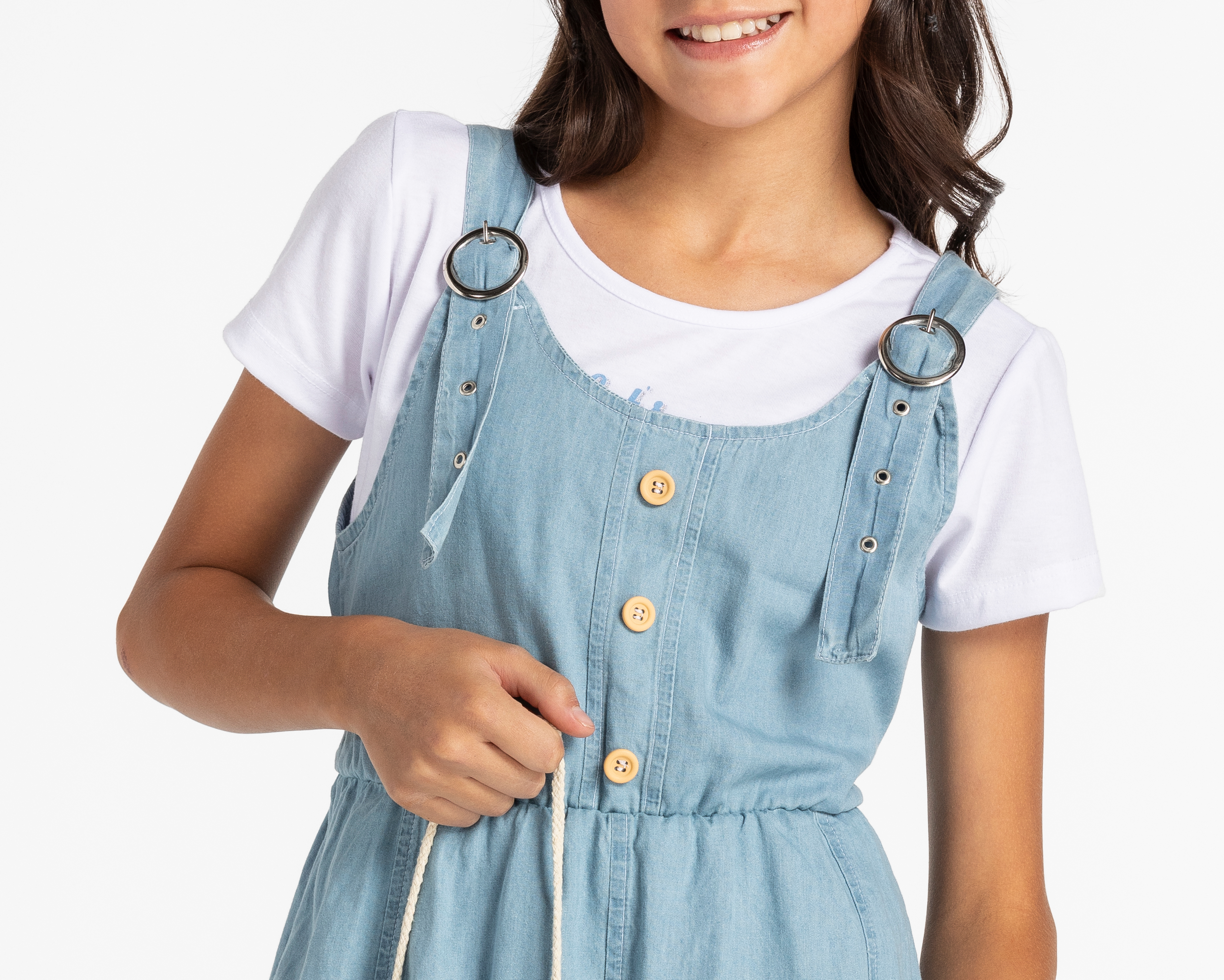 Foto 5 pulgar | Foto 4 | Vestido Azul Refill para Niña con Blusa y Bolsa