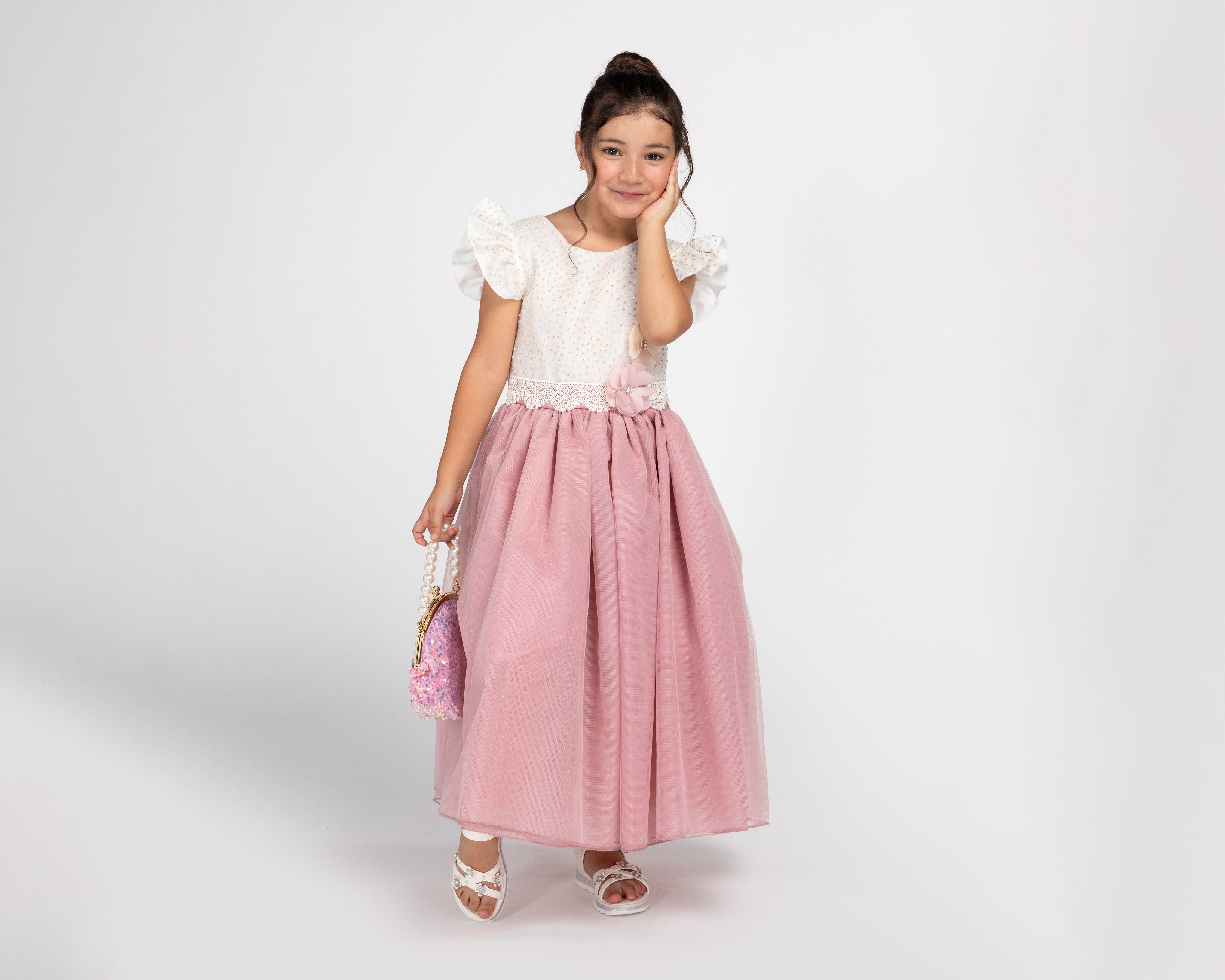 Foto 2 pulgar | Foto 1 | Vestido Rosa Girls Attitude para Niña