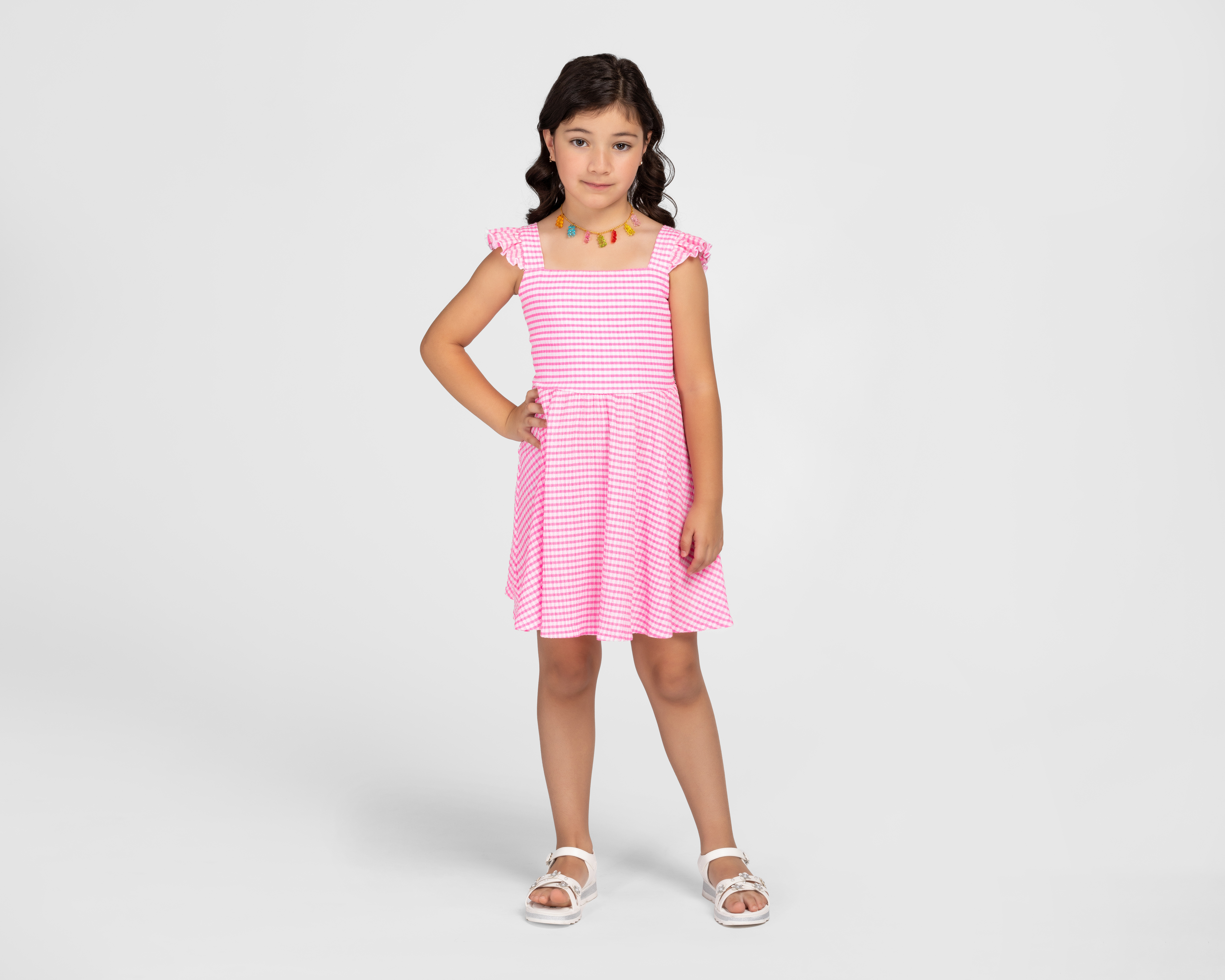 Vestido Rosa Girls Attitude para Niña con Collar