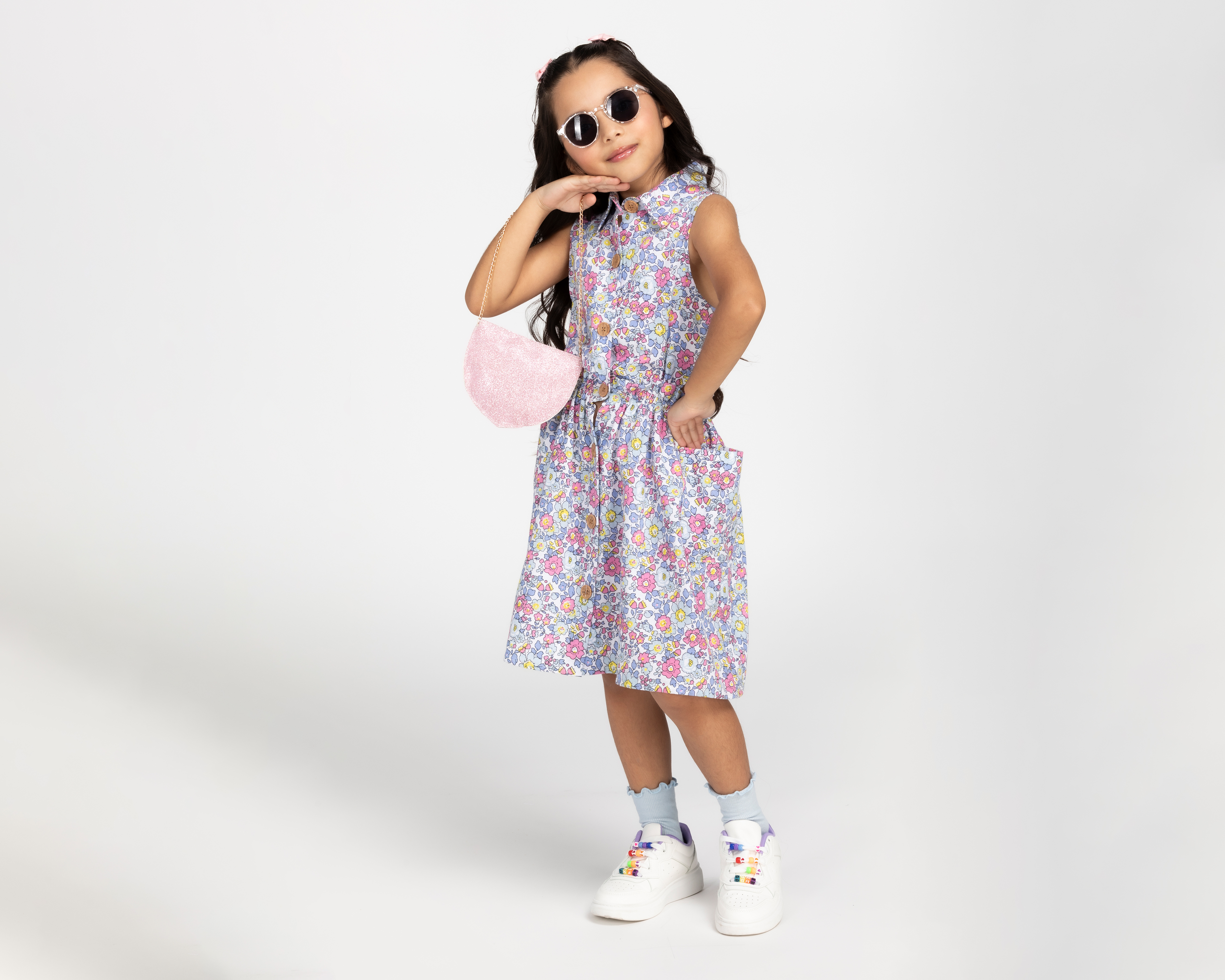 Foto 5 pulgar | Foto 4 | Vestido Multicolor Refill para Niña con Bolsa