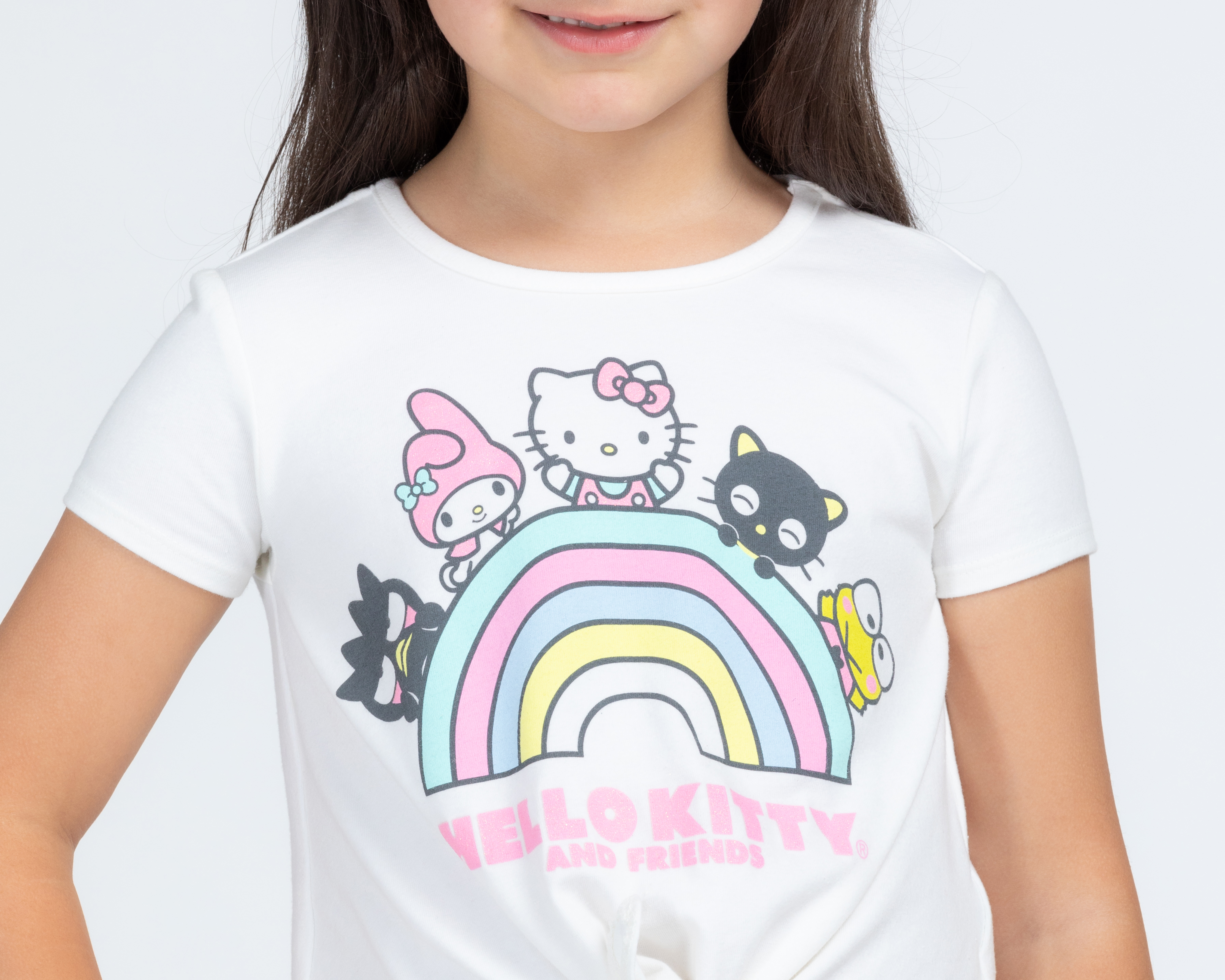 Foto 4 pulgar | Foto 3 | Playera Hello Kitty Manga Corta Estampada para Niña