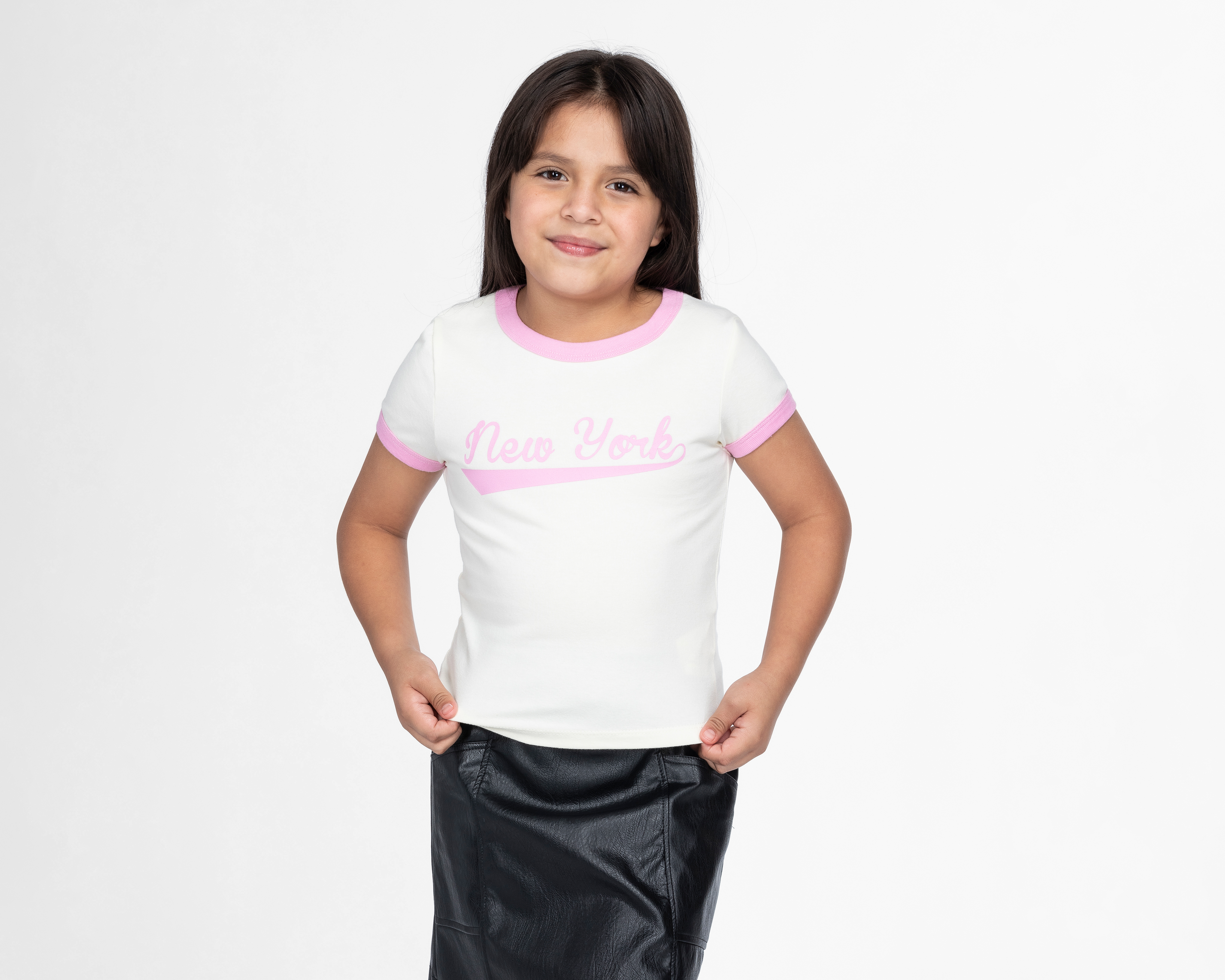 Foto 2 pulgar | Foto 1 | Playera Refill Manga Corta Estampado para Niña