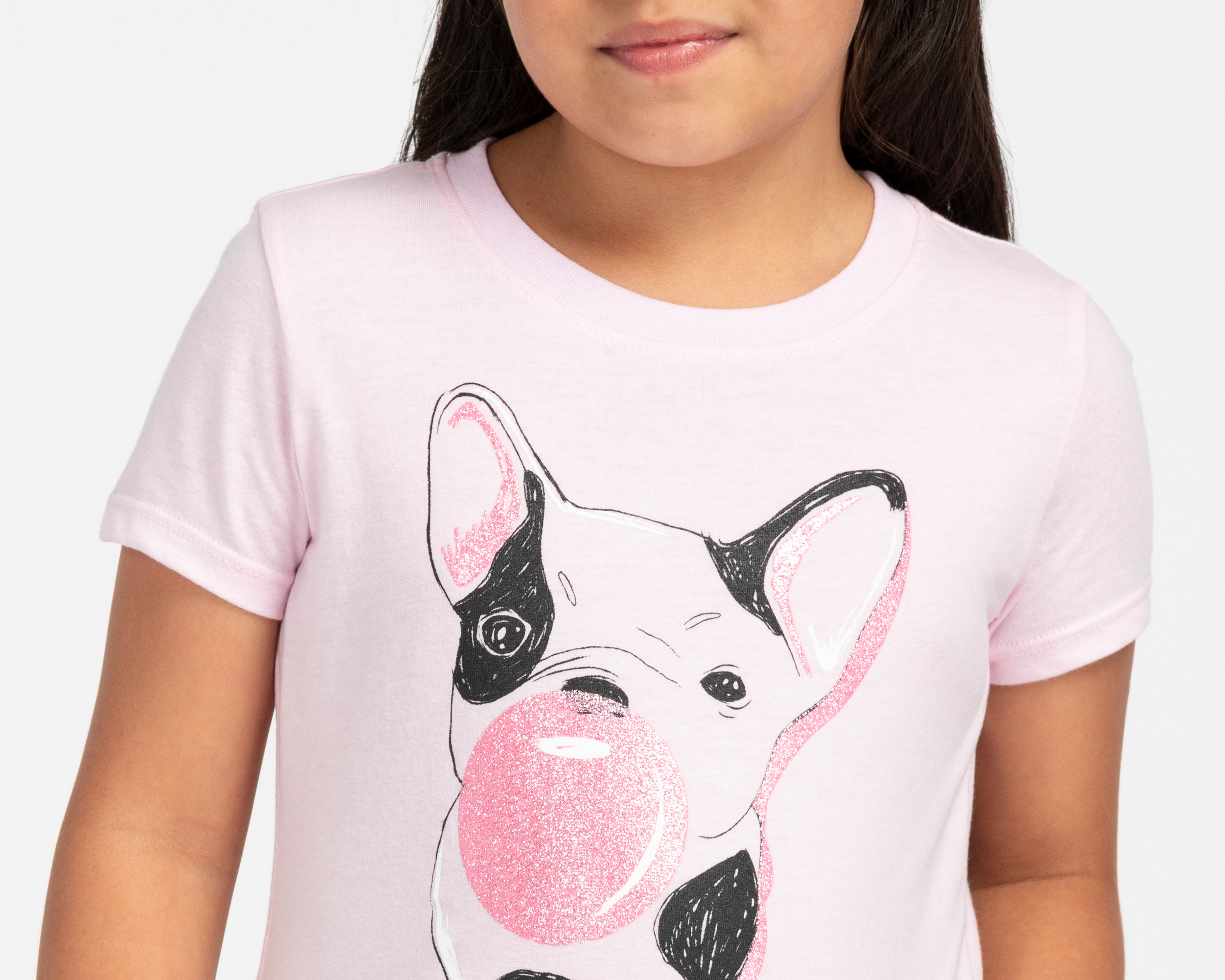 Foto 5 pulgar | Foto 4 | Playera de Cuello Redondo Girl Attitude Rosa para Niña