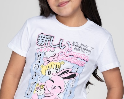 Foto 4 | Foto 4 | Playera 18 Forever Manga Corta Estampado para Niña