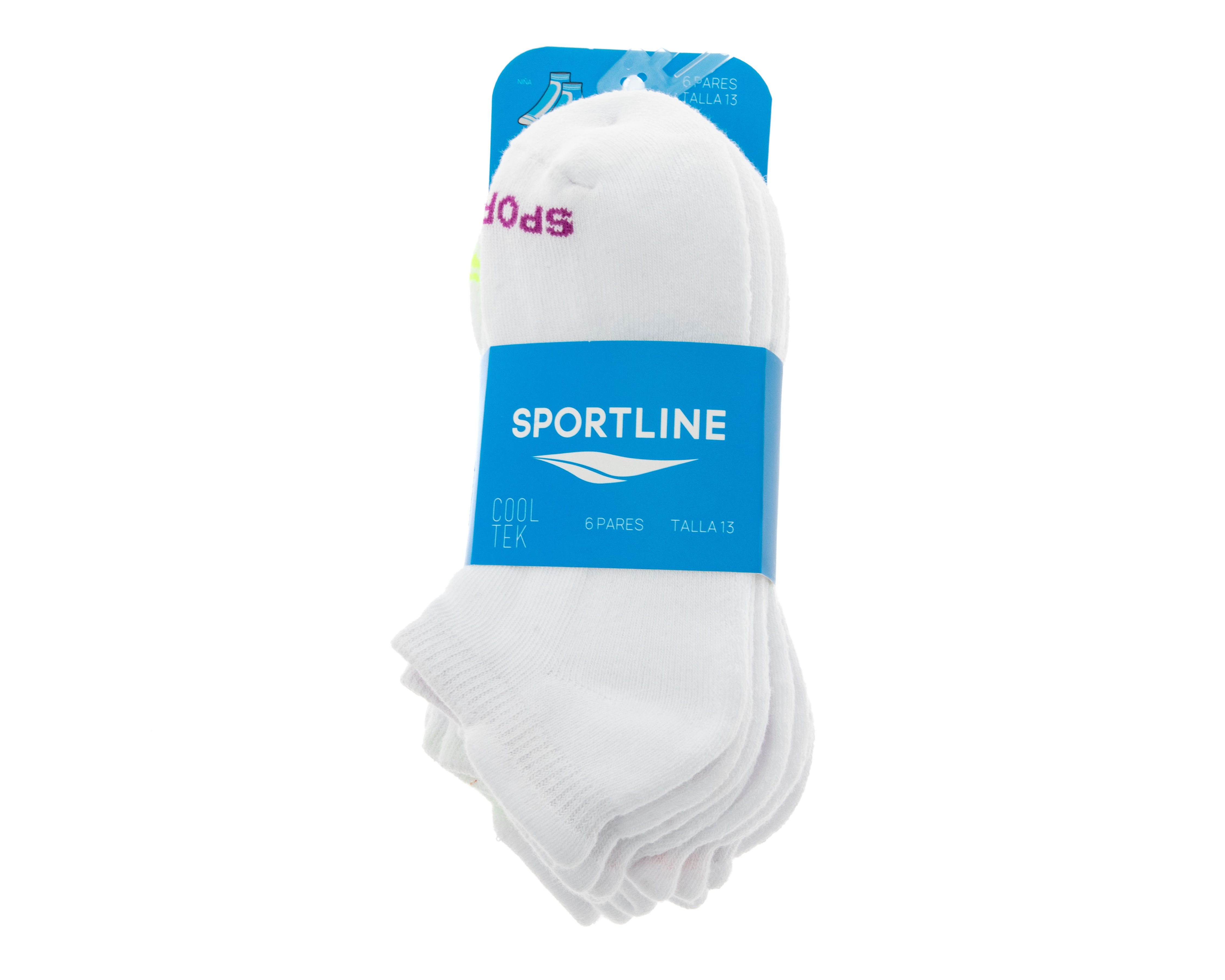 Foto 4 pulgar | Foto 3 | Calcetas Deportivas Sportline para Niña 6 Pares
